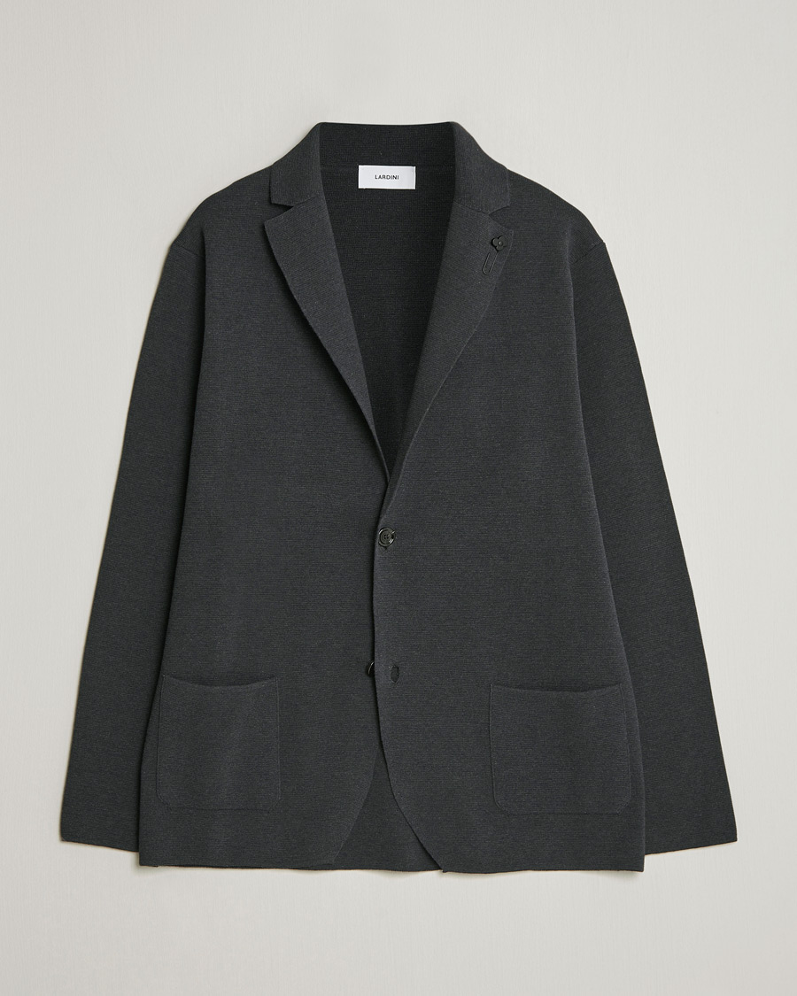 Men | Blazers | Lardini | Knitted Cotton Blazer Grey