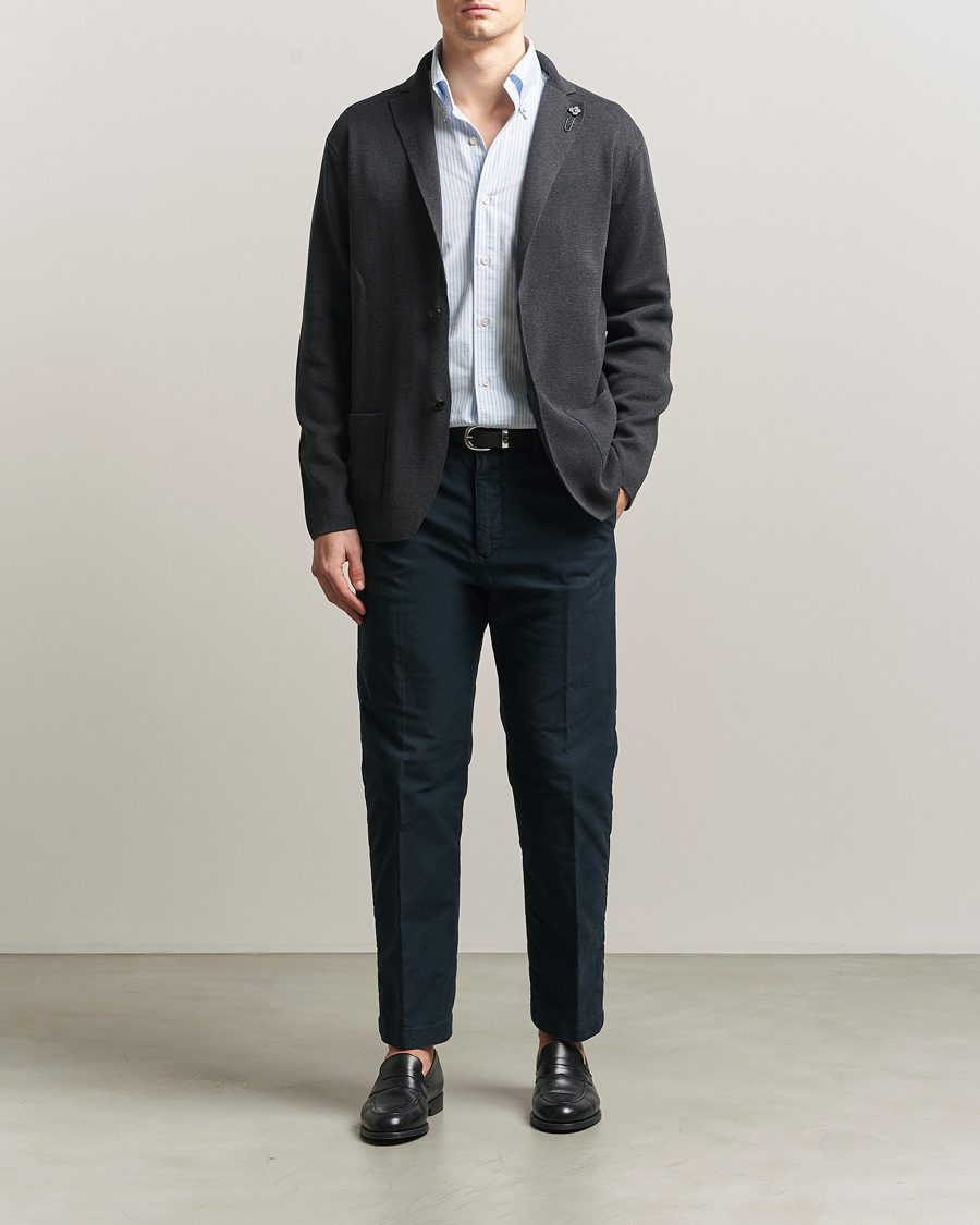 Men | Blazers | Lardini | Knitted Cotton Blazer Grey