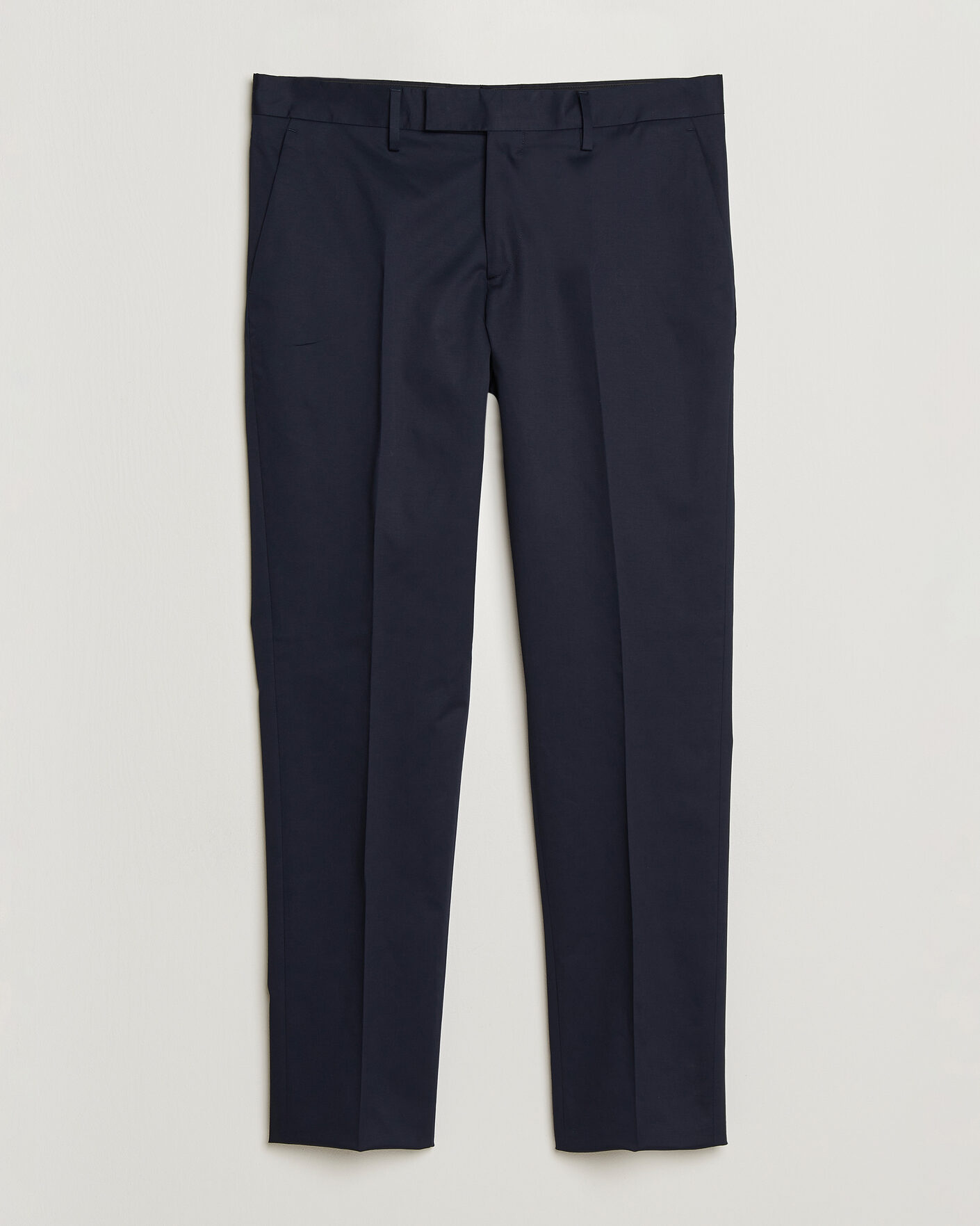 Men | Trousers | Lardini | Lyon Cotton Twill Stretch Trousers Navy