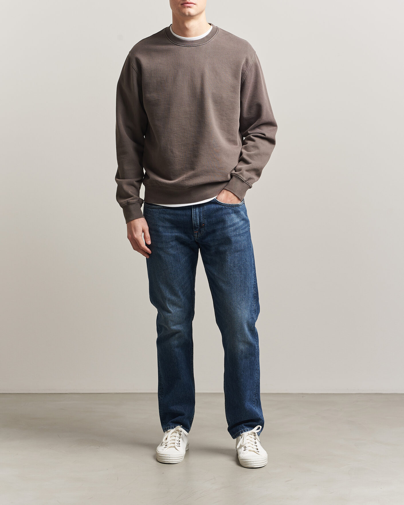 Colorful Standard Classic Organic Crew Neck Sweat Fade Mud at