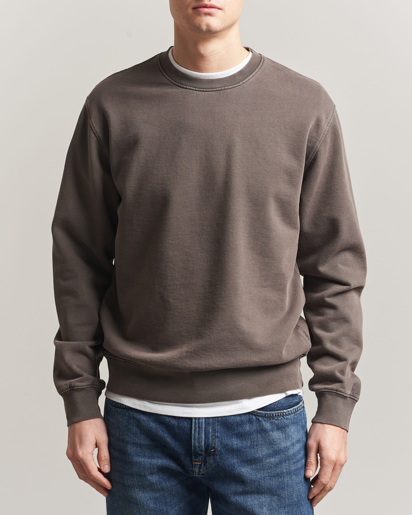 Colorful Standard Classic Organic Crew Neck Sweat Fade Mud at