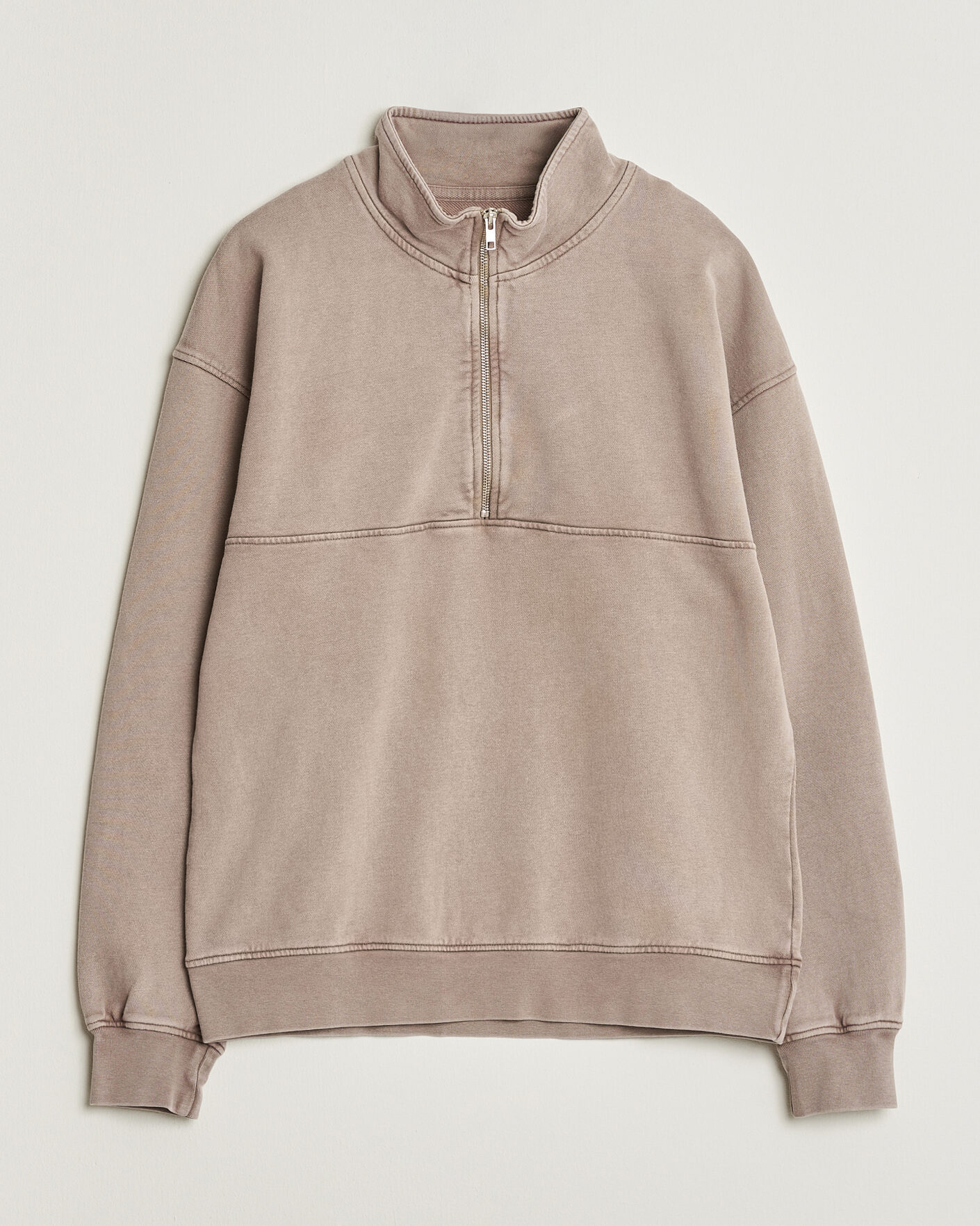 Men | Sweaters & Knitwear | Colorful Standard | Classic Organic Half-Zip Faded Khaki