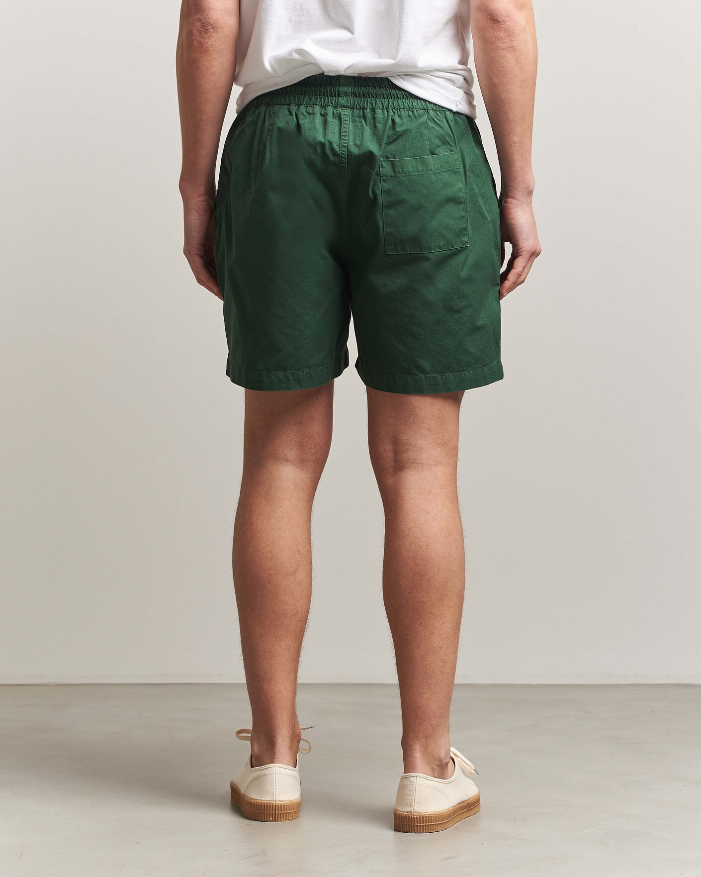 Men | Shorts | Colorful Standard | Classic Organic Twill Drawstring Shorts Emerald Green