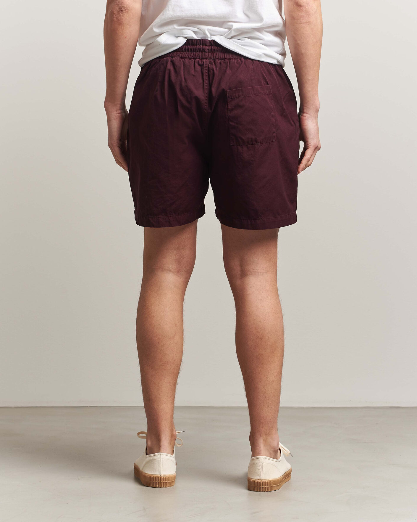 Men | Shorts | Colorful Standard | Classic Organic Twill Drawstring Shorts Oxblood Red