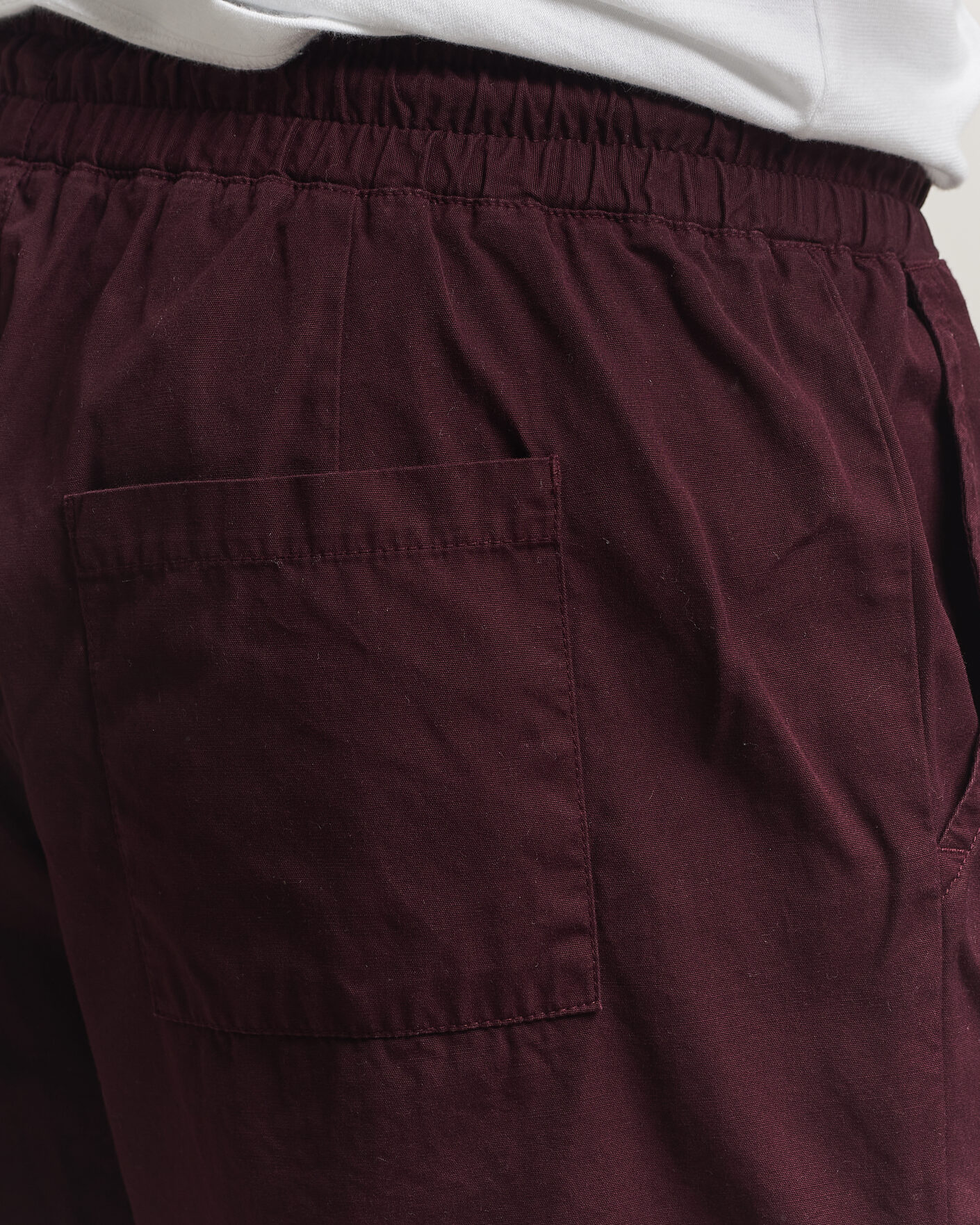 Men | Shorts | Colorful Standard | Classic Organic Twill Drawstring Shorts Oxblood Red