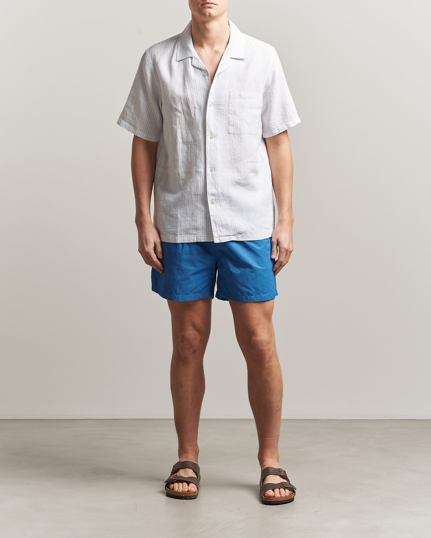 Men | Swimwear | Colorful Standard | Classic Organic Swim Shorts Pacific Blue