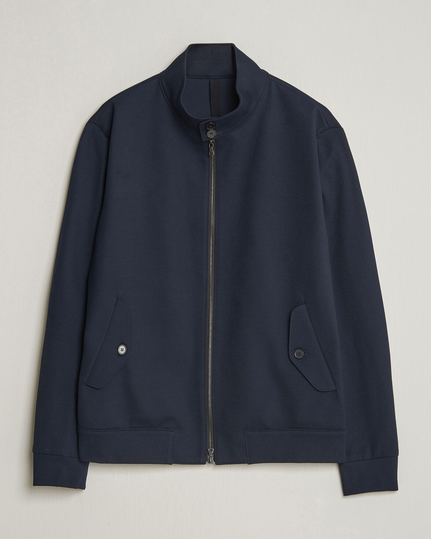 Men | Coats & Jackets | Harris Wharf London | Loro Piana Cavalry Twill Harrington Jacket Navy Blue
