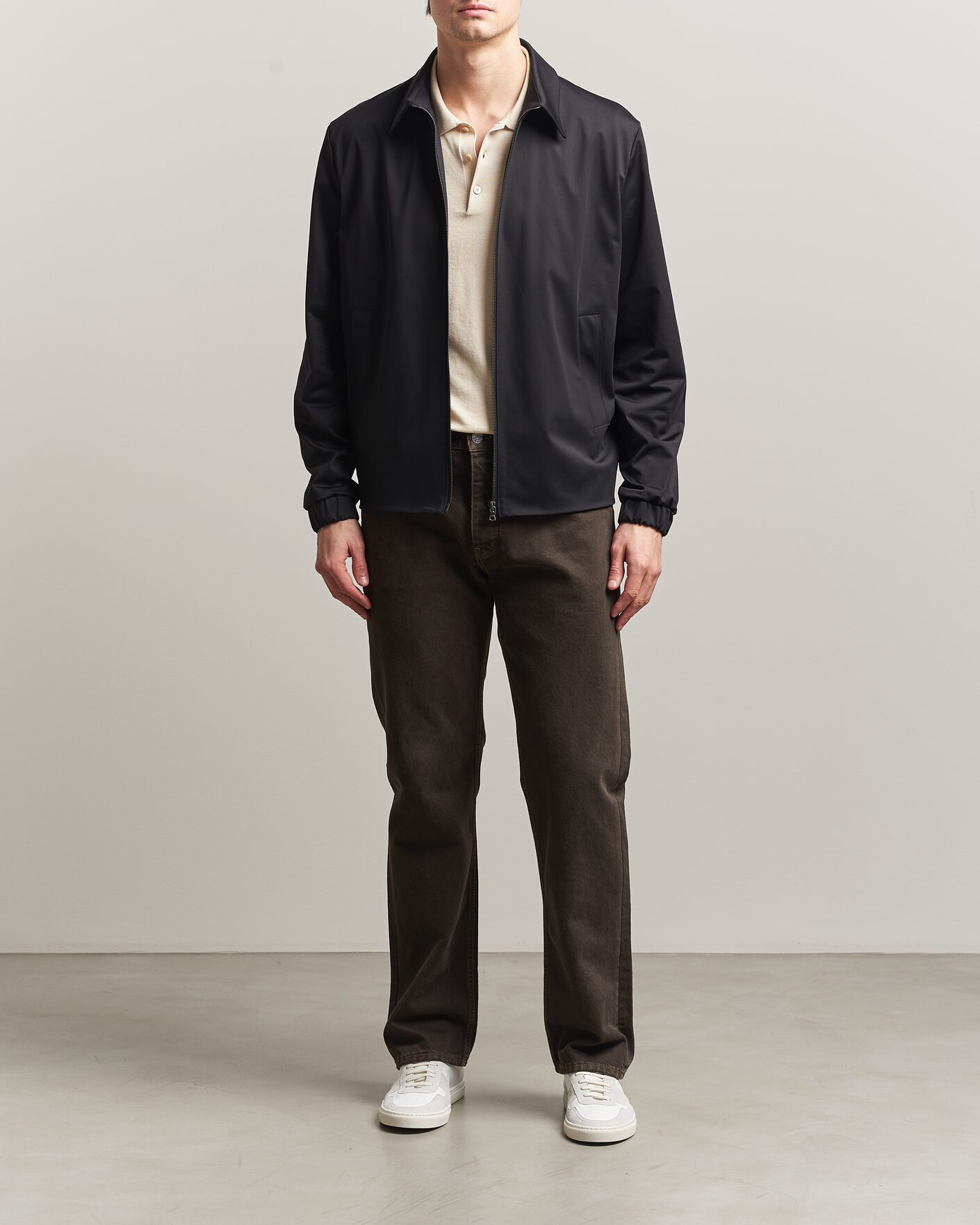 Men | Coats & Jackets | Harris Wharf London | Light Technic Short Jacket Black