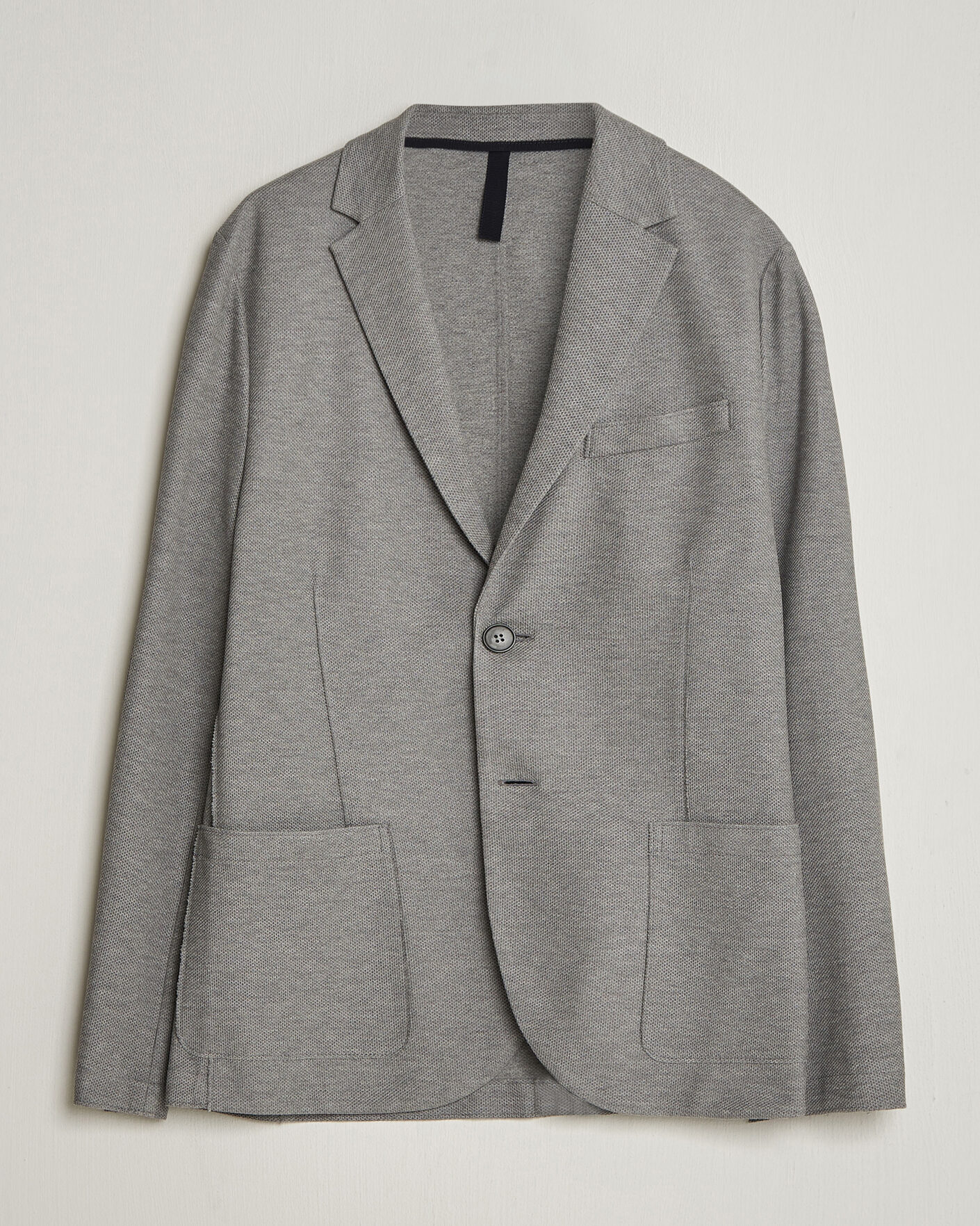 Men | Blazers | Harris Wharf London | Loro Piana Honey Comb Blazer Light Grey