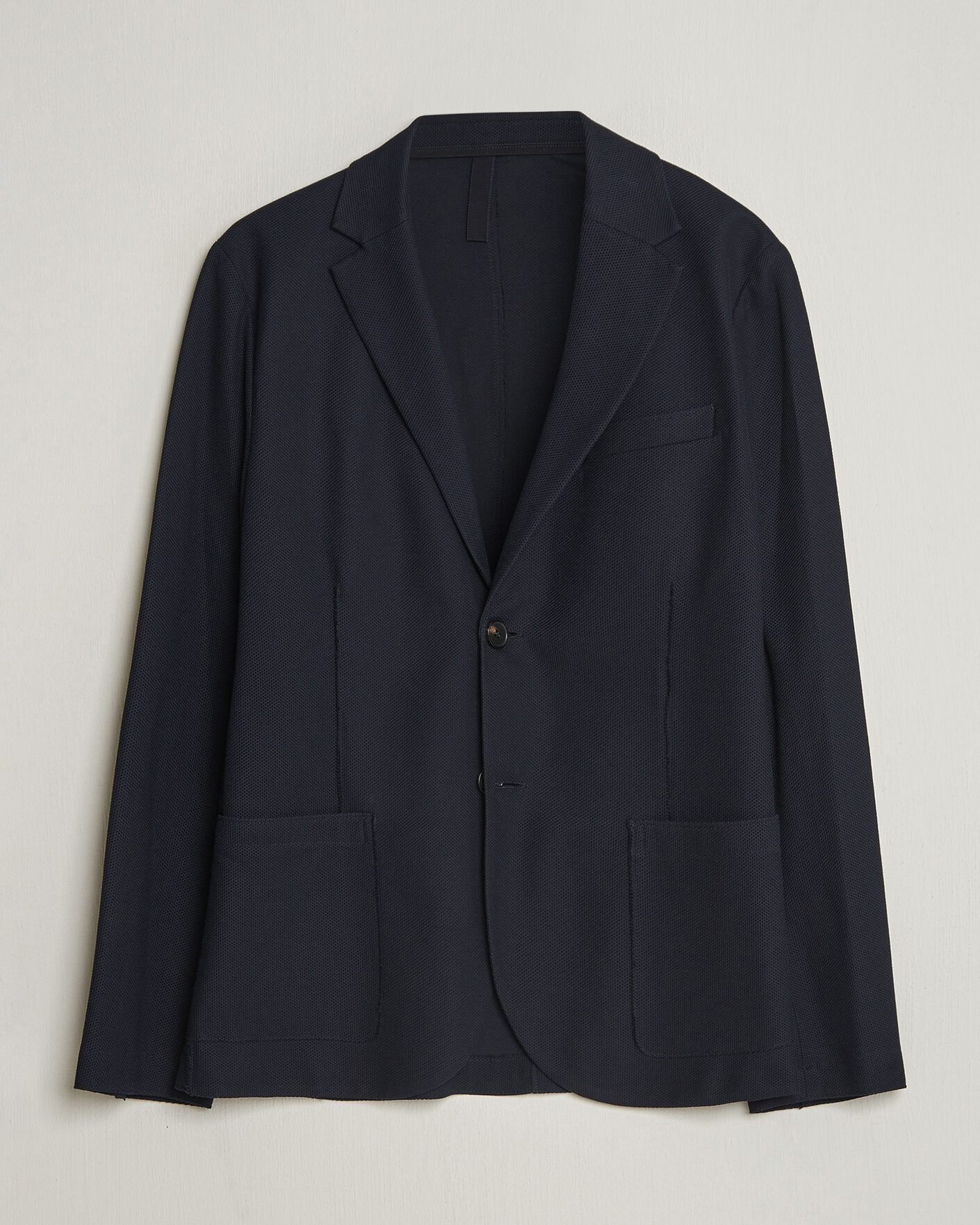 Men | Blazers | Harris Wharf London | Loro Piana Honey Comb Blazer Navy Blue