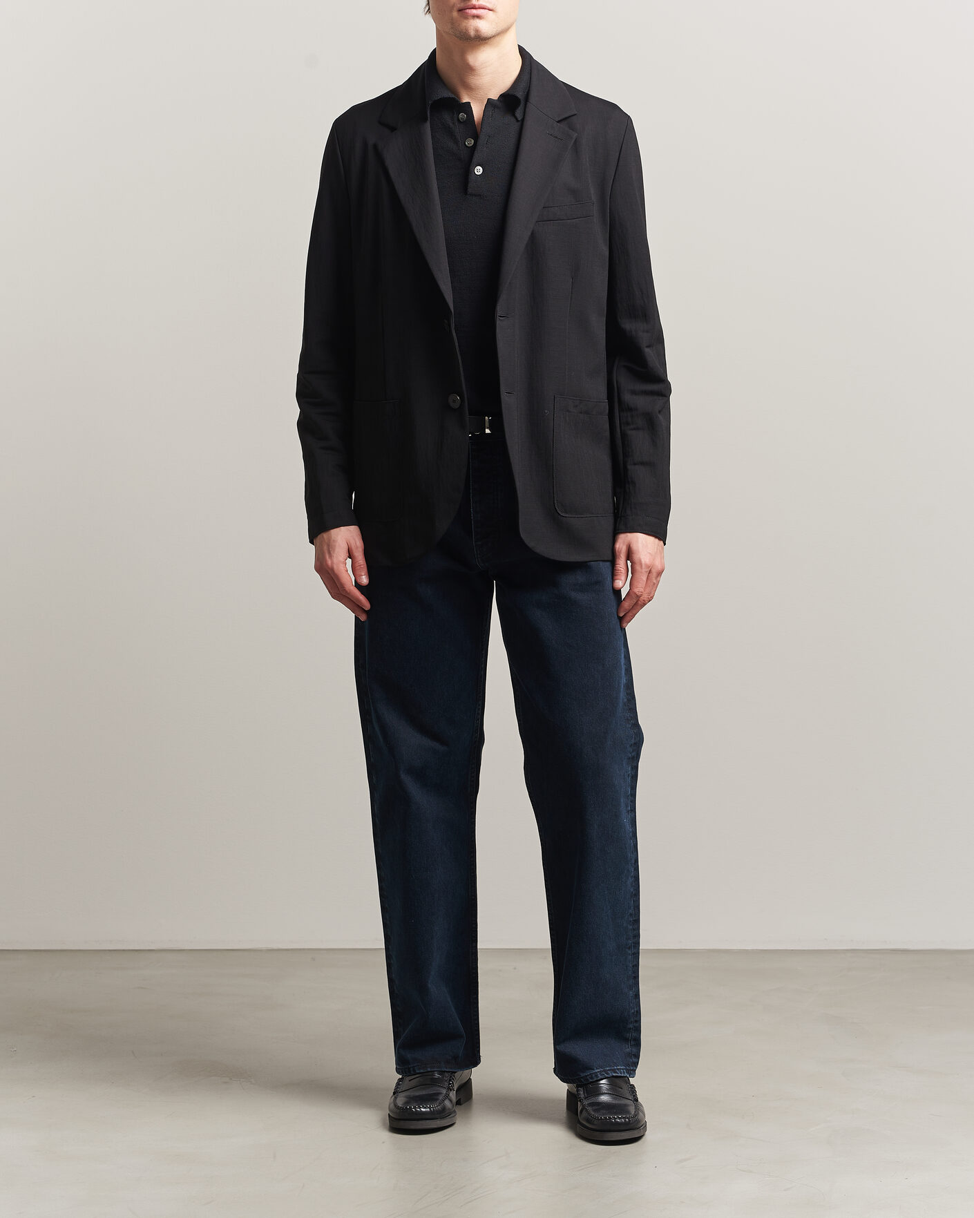 イタリア製✨HARRIS WHARF LONDONストレッチジャケット M Harris Wharf London Rayon Travel Blazer Black at CareOfCarl.com