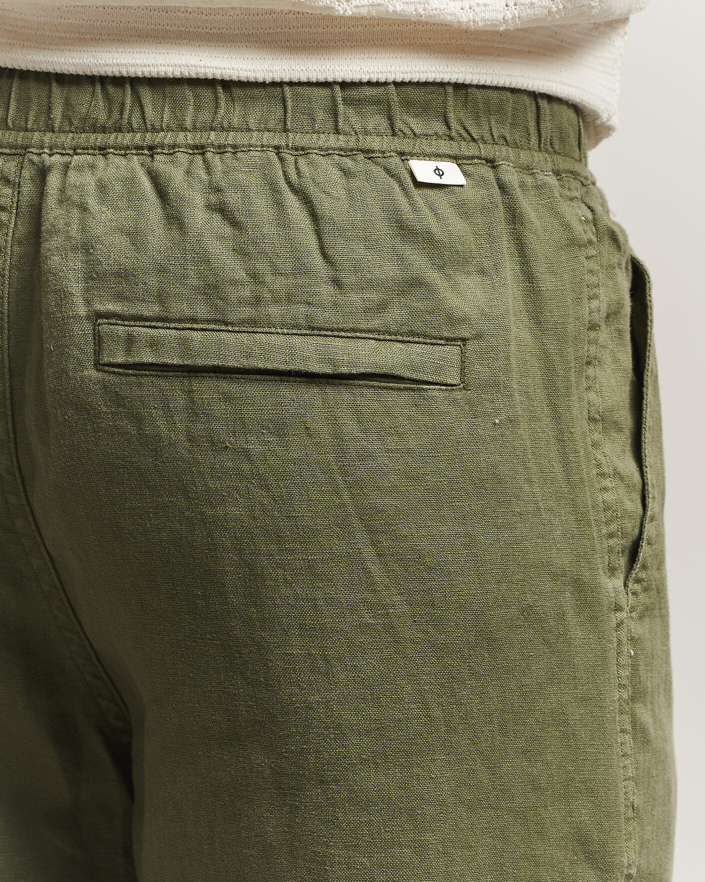 Men | Trousers | Samsøe Samsøe | Jabari Linen Drawstring Trousers Burnt Olive