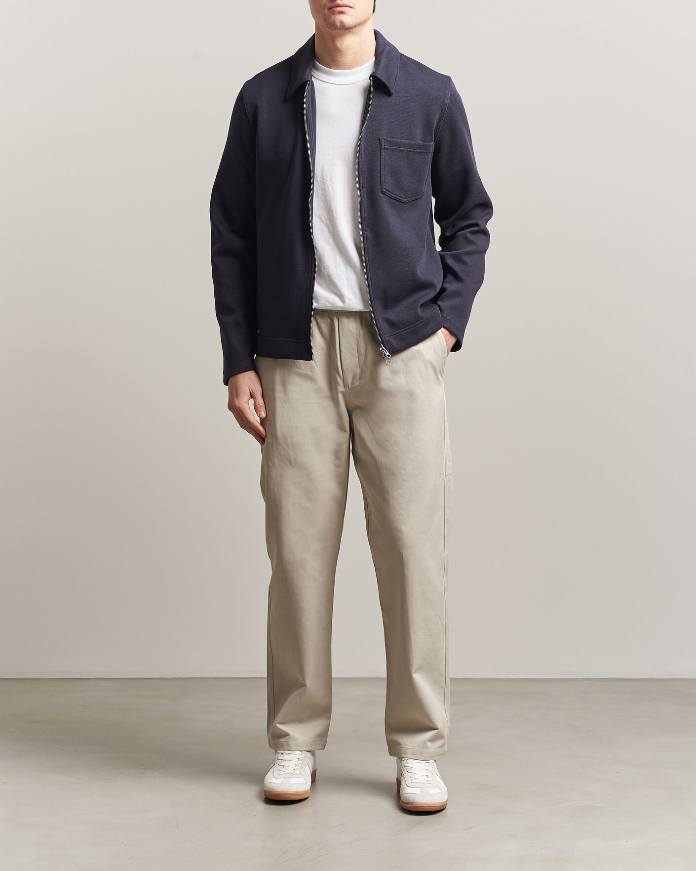 Men | Trousers | Samsøe Samsøe | Jabari Cotton Drawstring Trousers Moonstruck