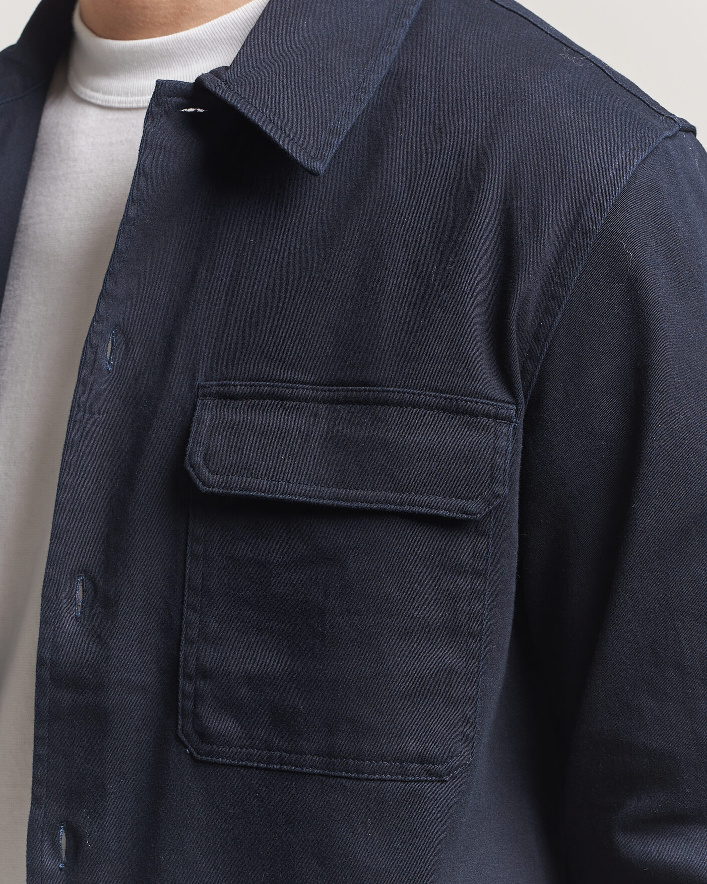 Men | Shirts | Samsøe Samsøe | Taka Cotton Overshirt Salute Navy