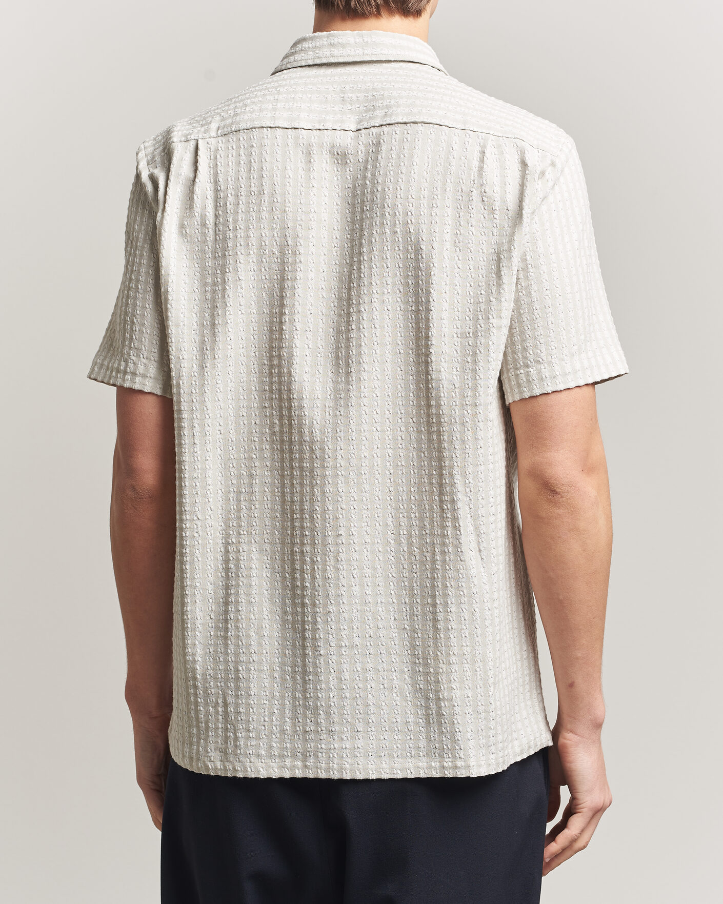 Men | Shirts | Samsøe Samsøe | Avan Structured Short Sleeve Shirt Moonstruck