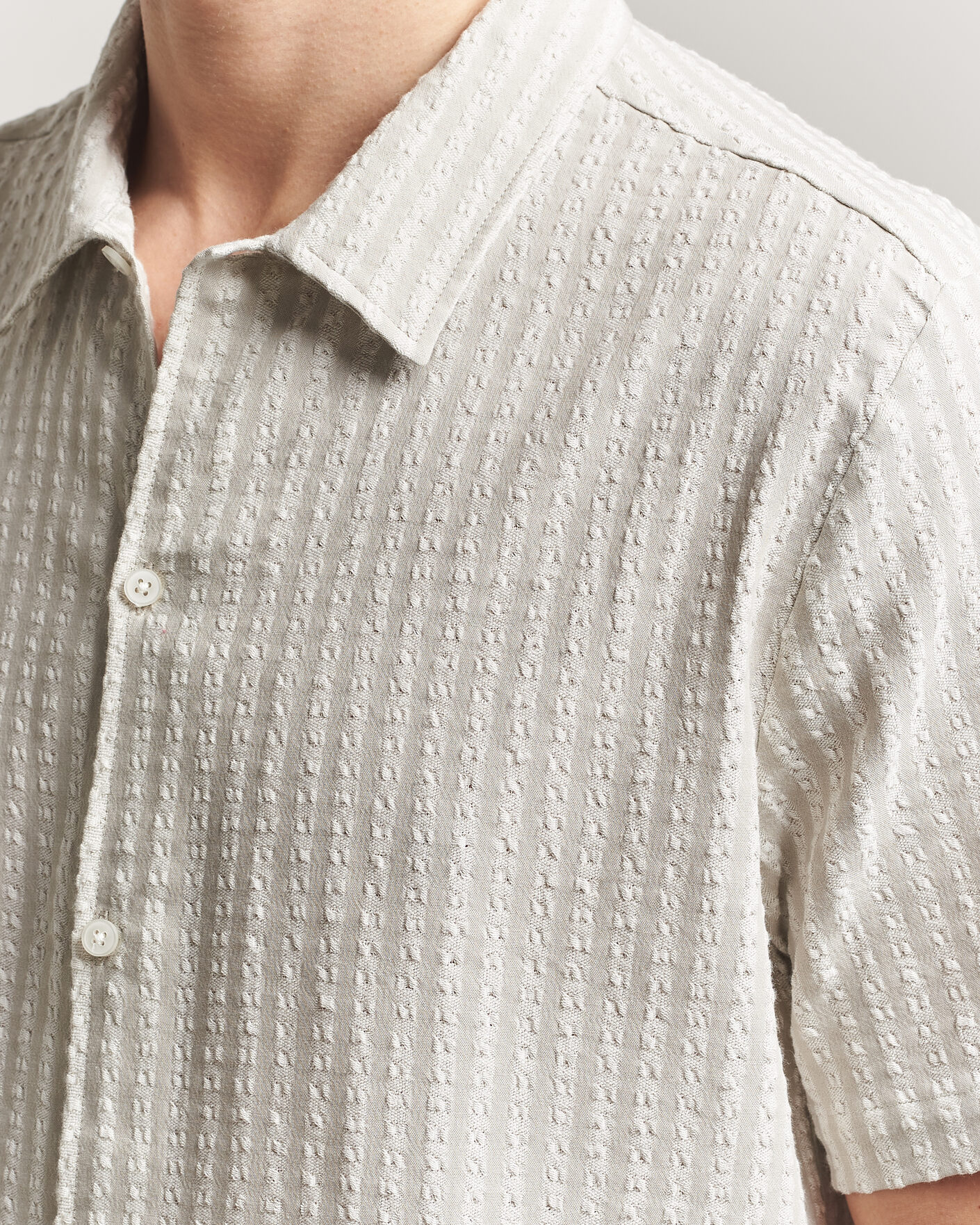 Men | Shirts | Samsøe Samsøe | Avan Structured Short Sleeve Shirt Moonstruck