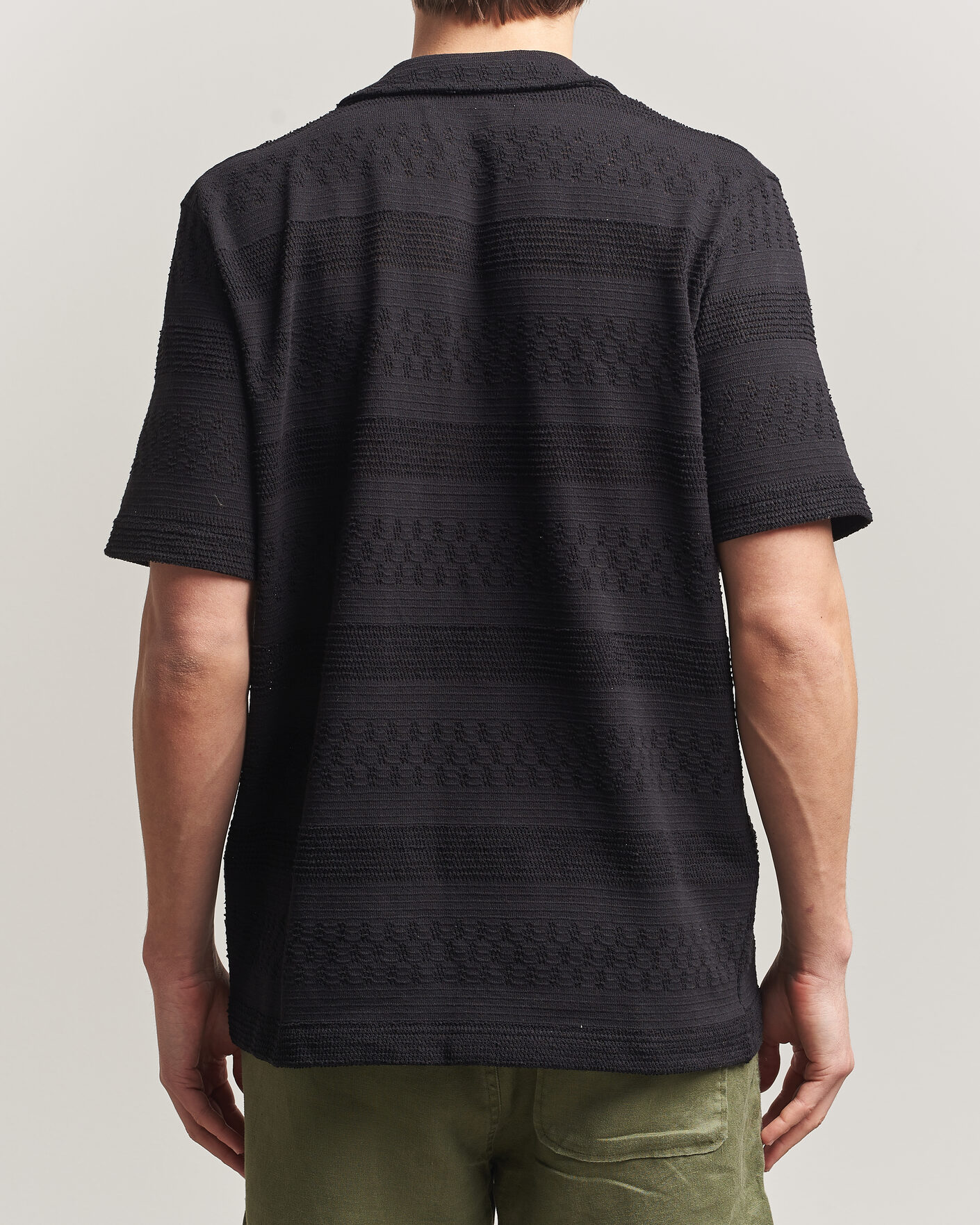 Men | Shirts | Samsøe Samsøe | Martin Knitted Short Sleeve Shirt Black