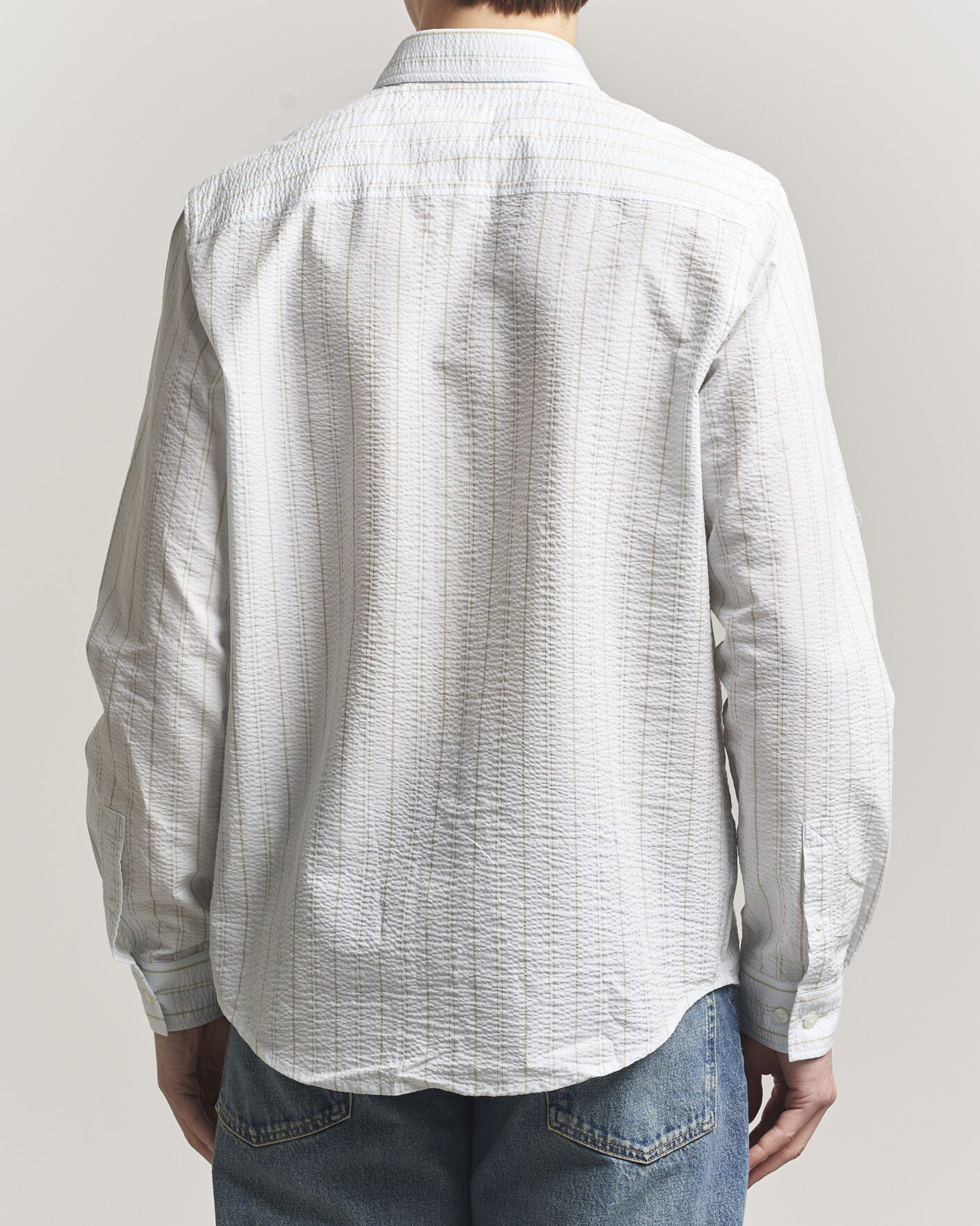 Men | Shirts | Samsøe Samsøe | Ryan Cotton Striped Shirt Skywriting