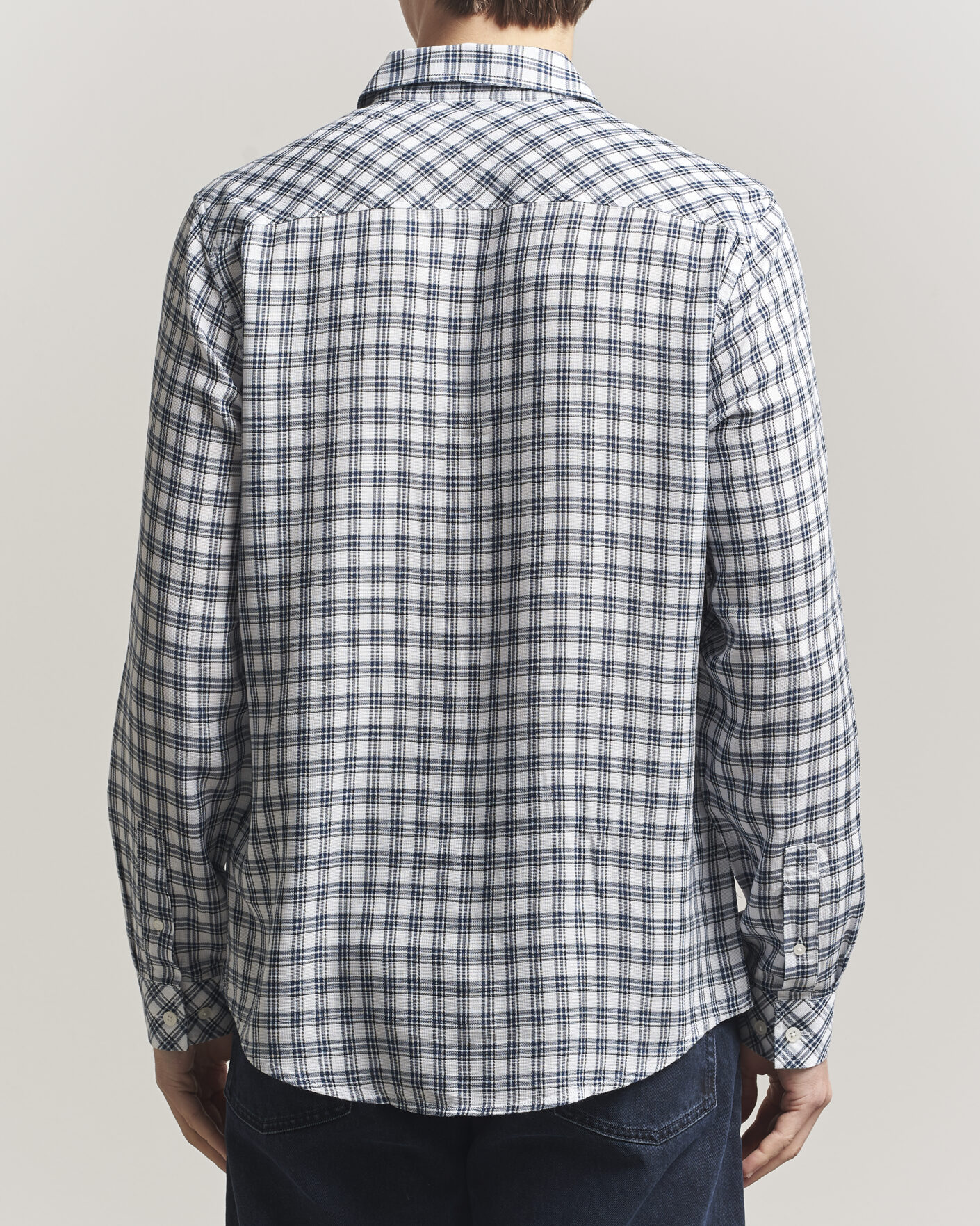 Men | Shirts | Samsøe Samsøe | Ryan Tencel Checked Shirt Blue