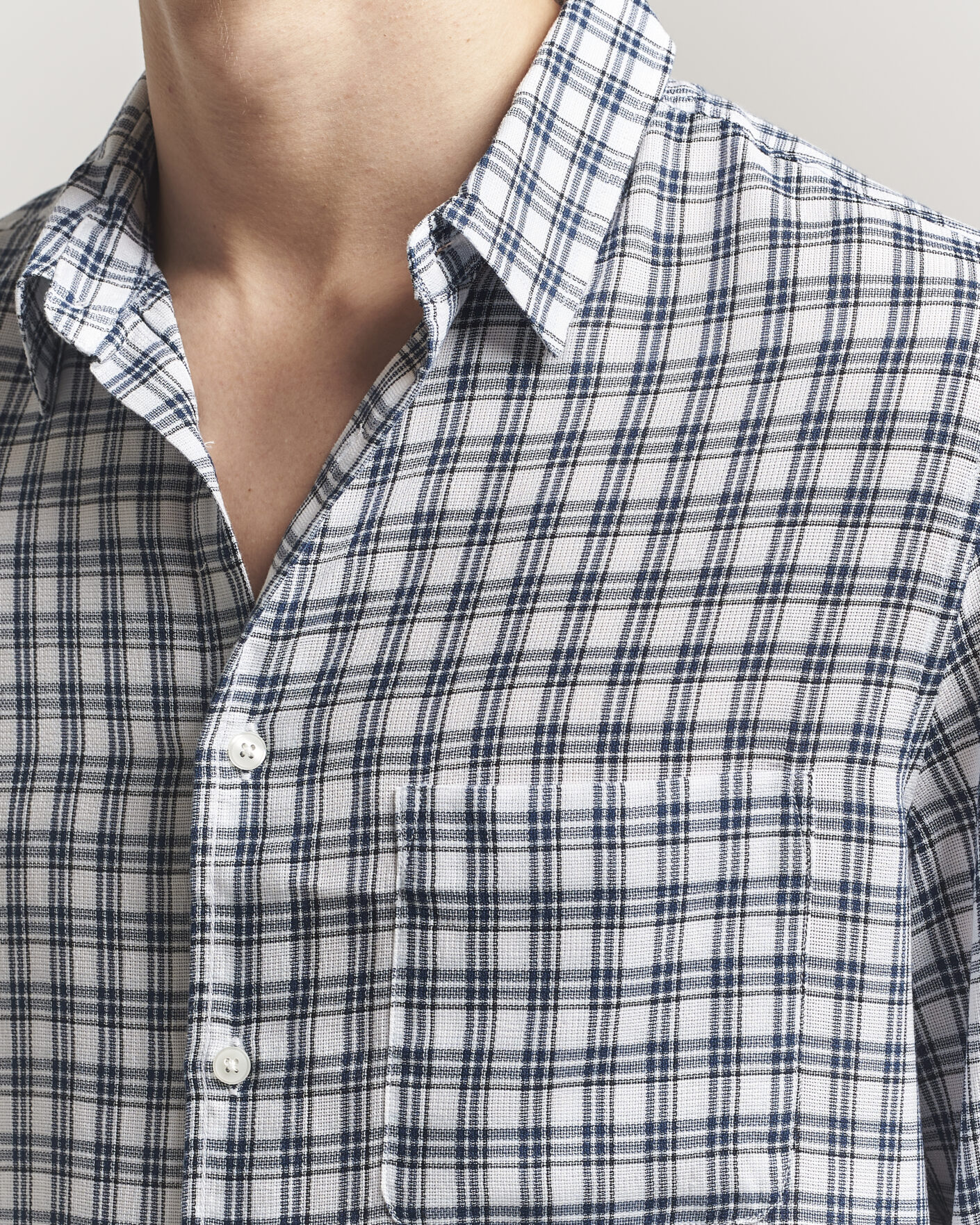 Men | Shirts | Samsøe Samsøe | Ryan Tencel Checked Shirt Blue