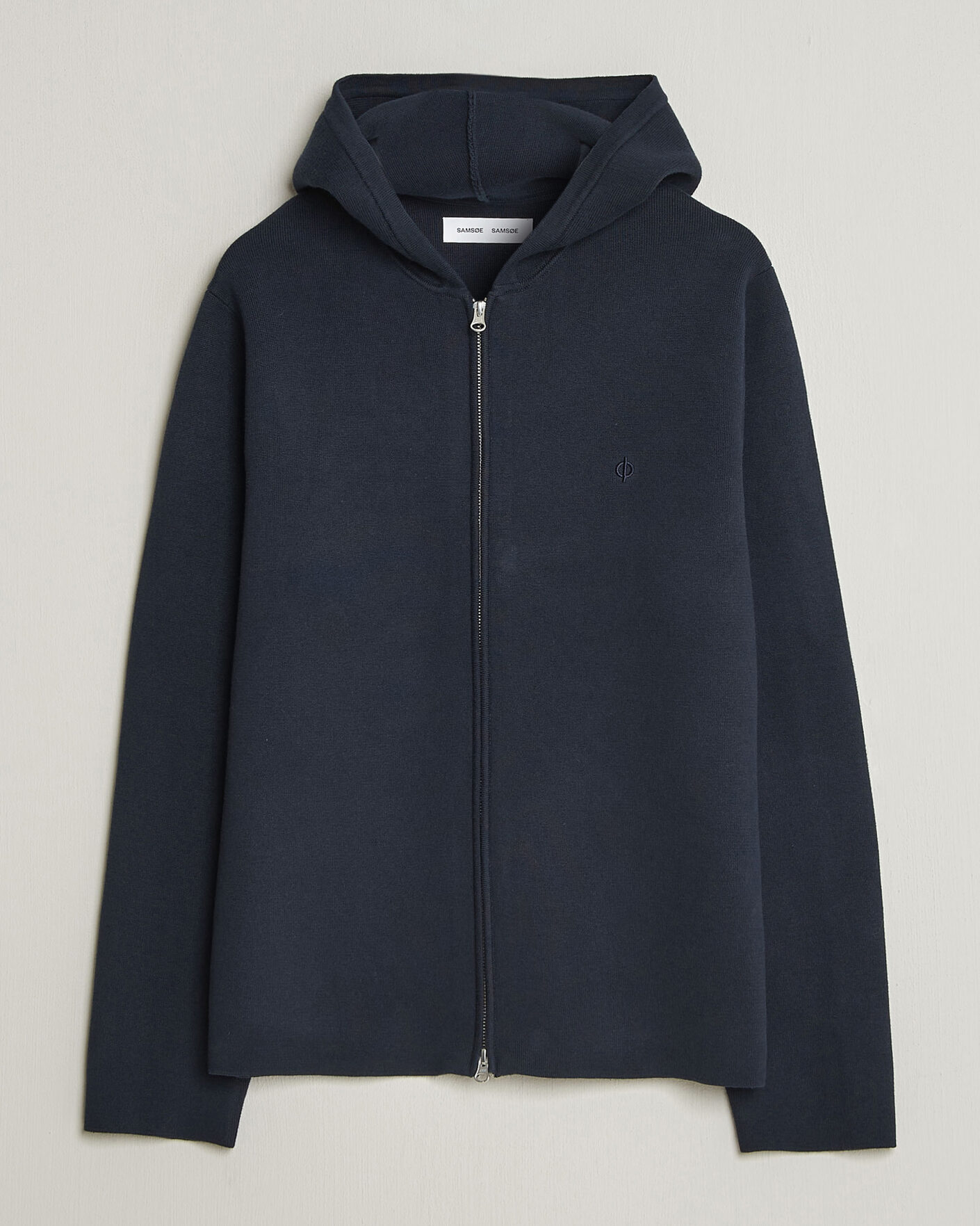 Men | Sweaters & Knitwear | Samsøe Samsøe | Niklas Full Zip Hoodie Salute Navy