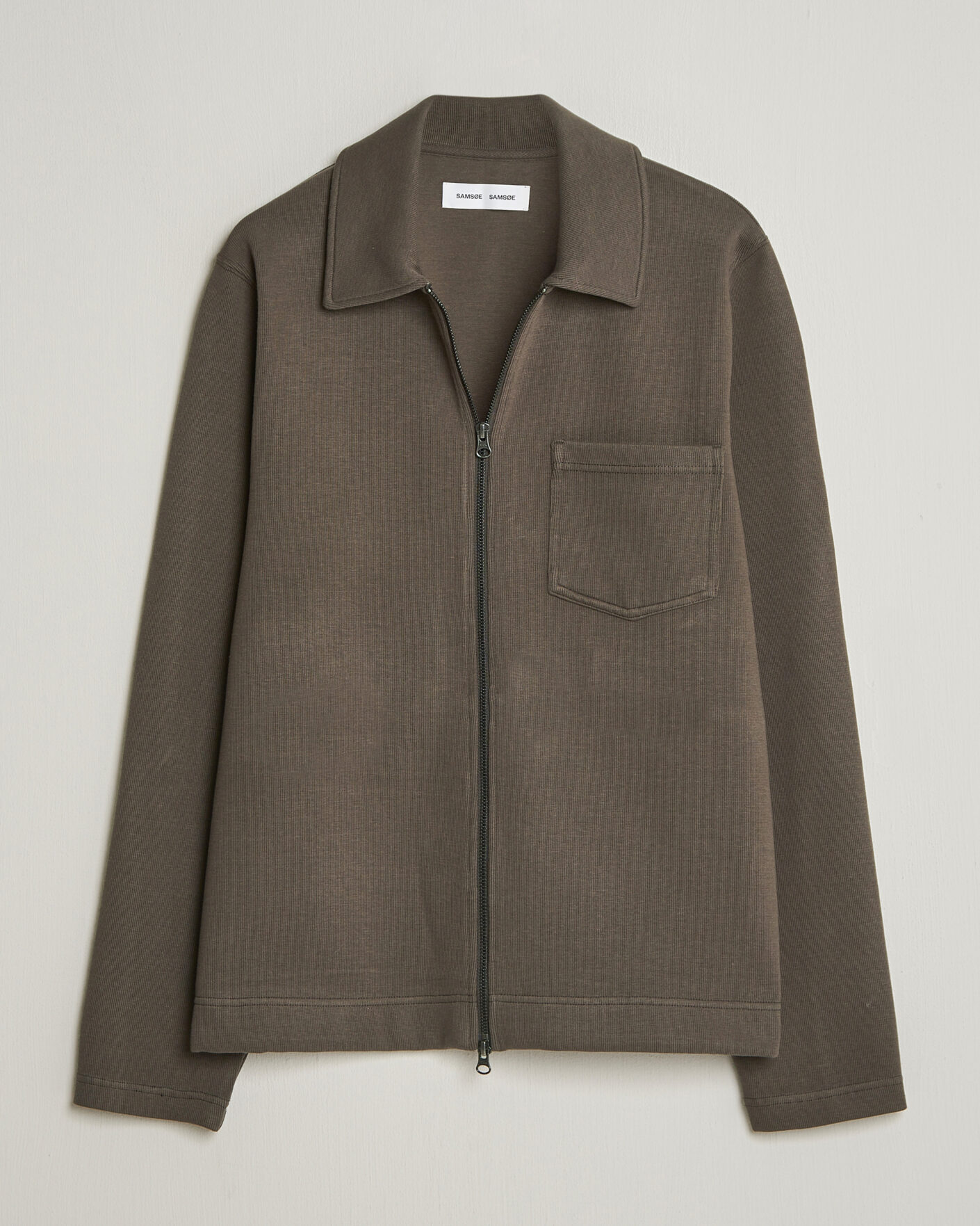 Men | Sweaters & Knitwear | Samsøe Samsøe | Hannes Full Zip Black Olive