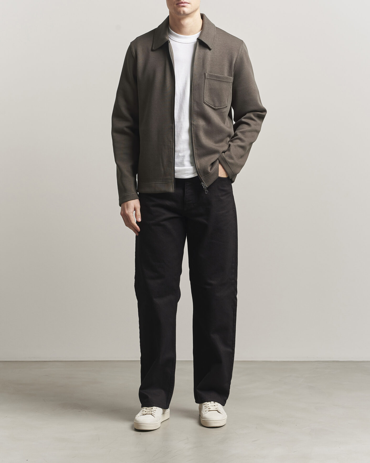 Samsøe Samsøe Hannes Full Zip Black Olive at CareOfCarl.com