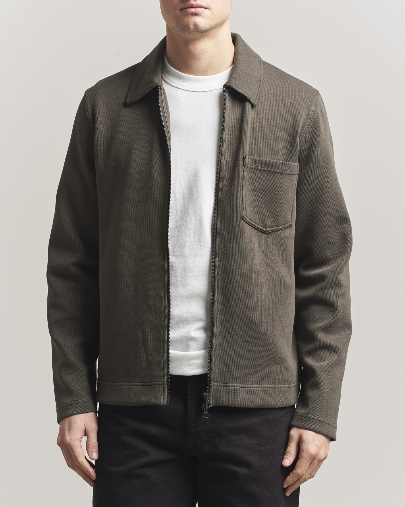 Samsøe Samsøe Hannes Full Zip Black Olive at CareOfCarl.com
