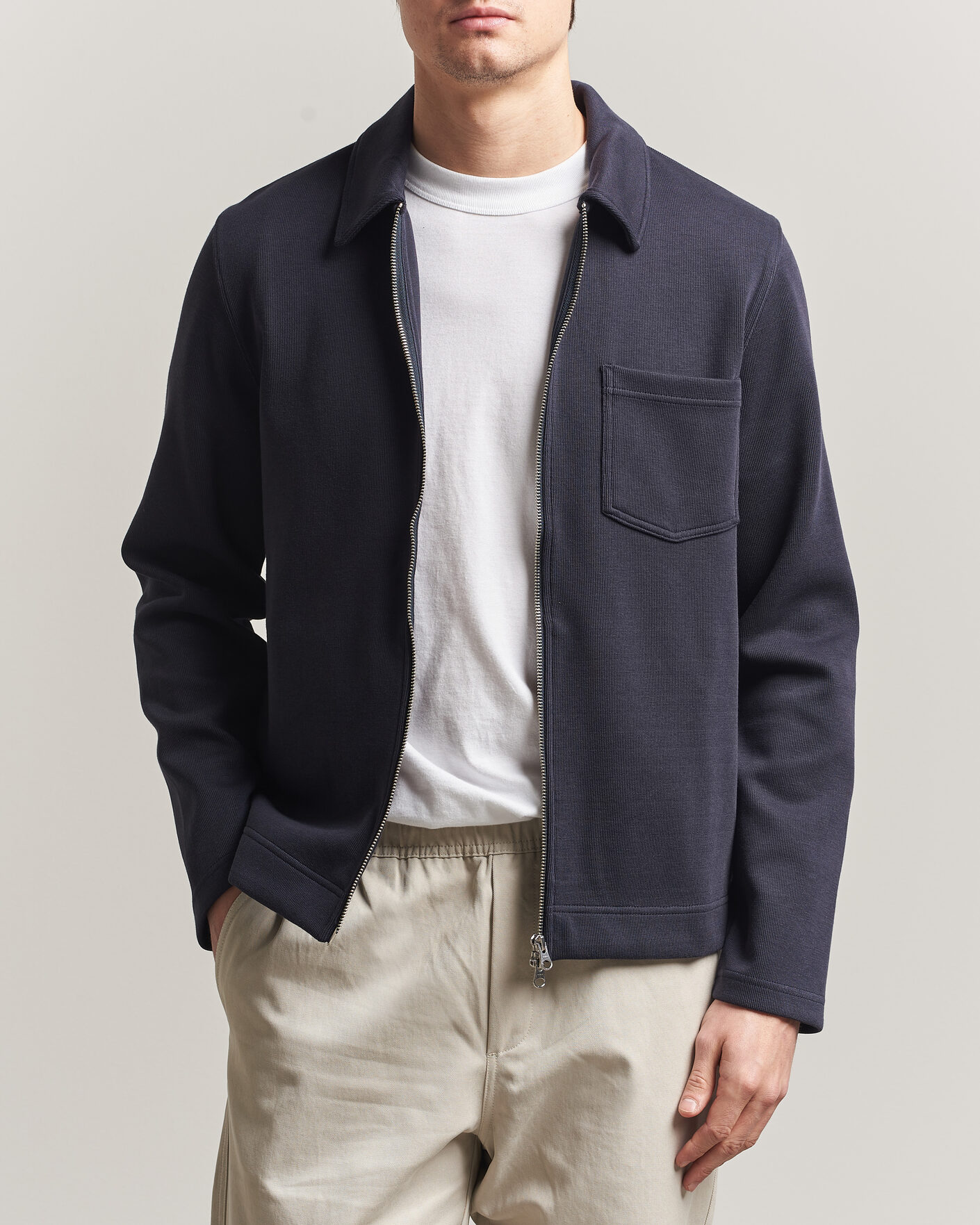 Men | Sweaters & Knitwear | Samsøe Samsøe | Hannes Full Zip Salute Navy
