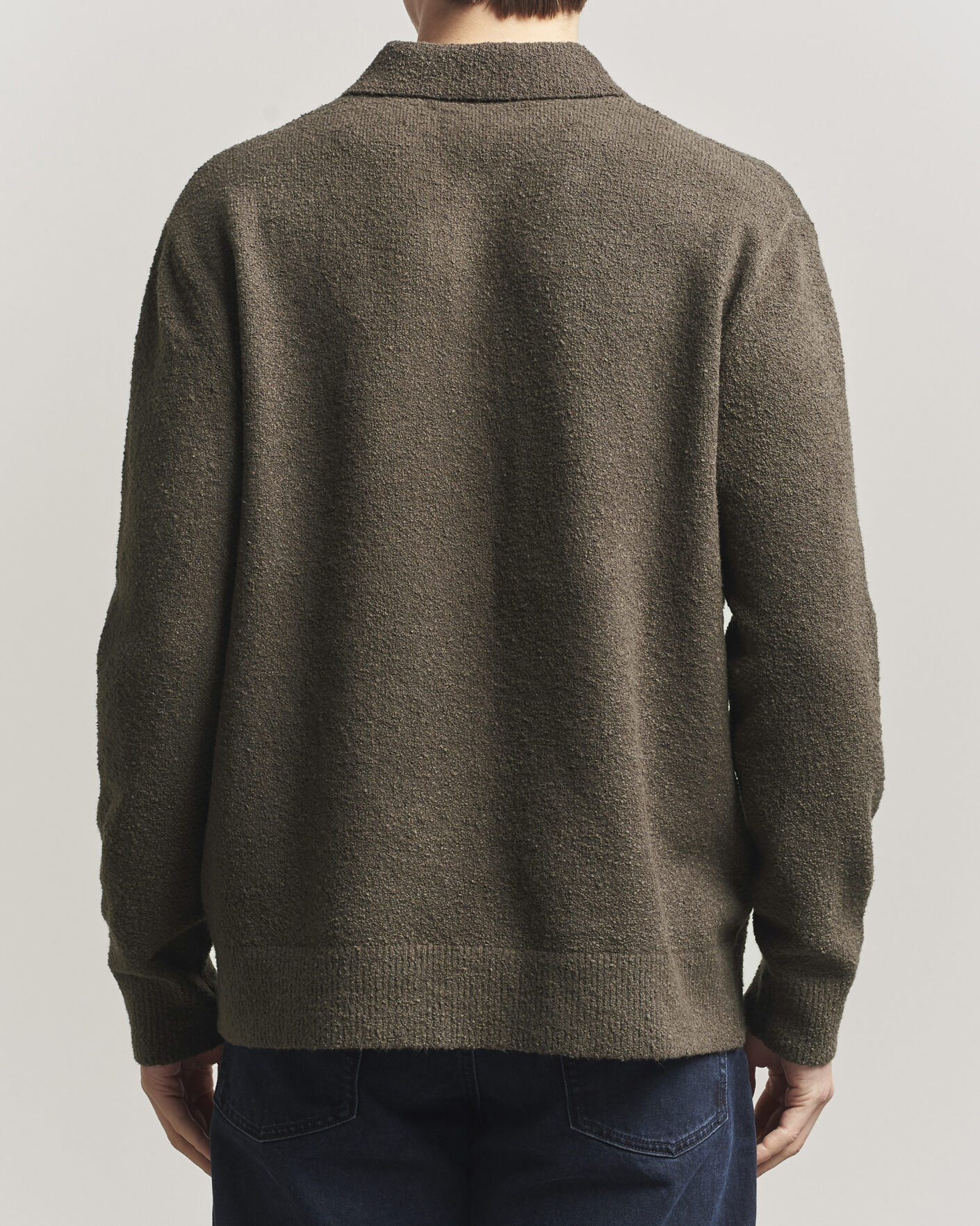 Men | Sweaters & Knitwear | Samsøe Samsøe | Nino Knitted Polo Black Olive