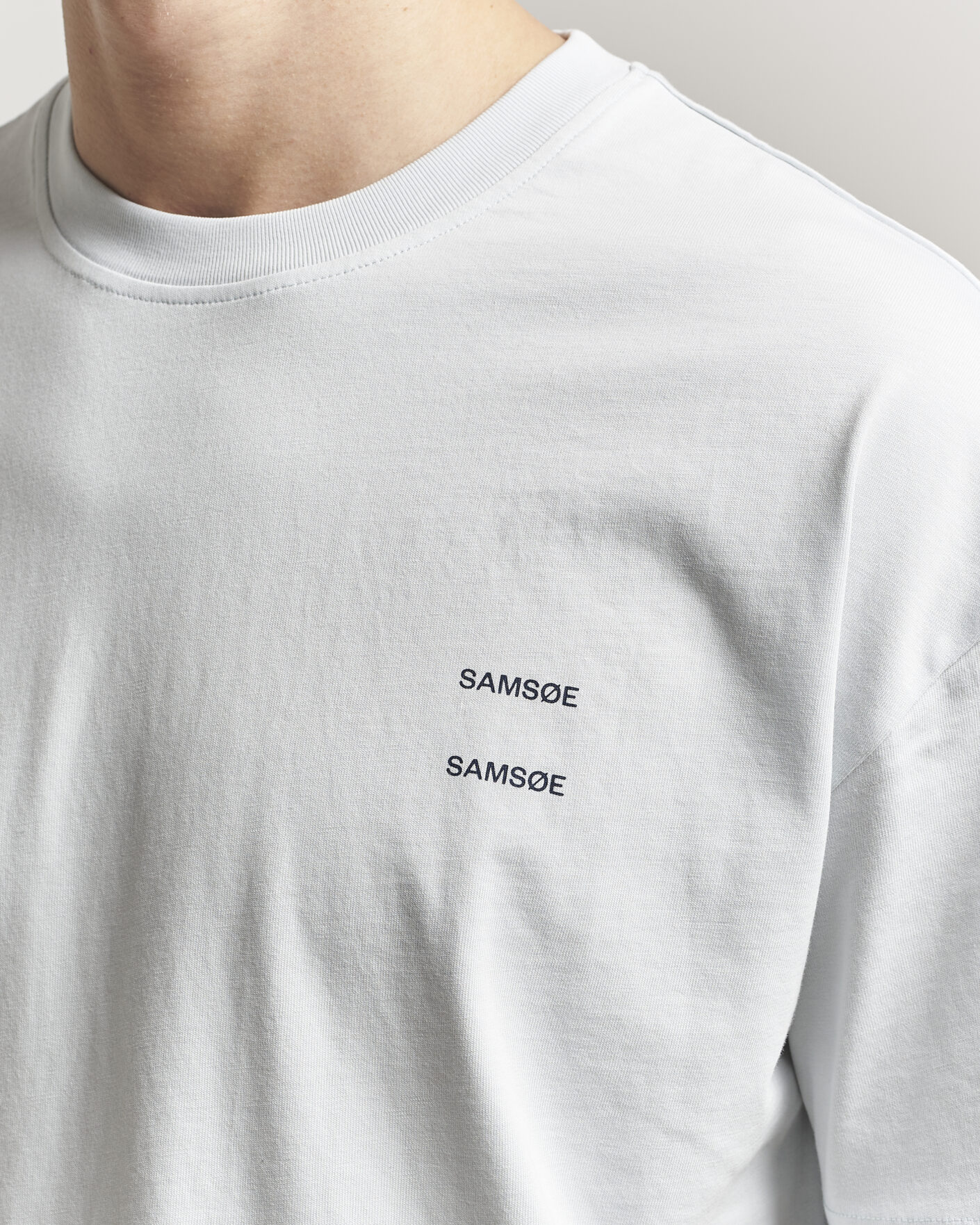 Men | T-Shirts | Samsøe Samsøe | Joel Organic Cotton T-Shirt Skywriting