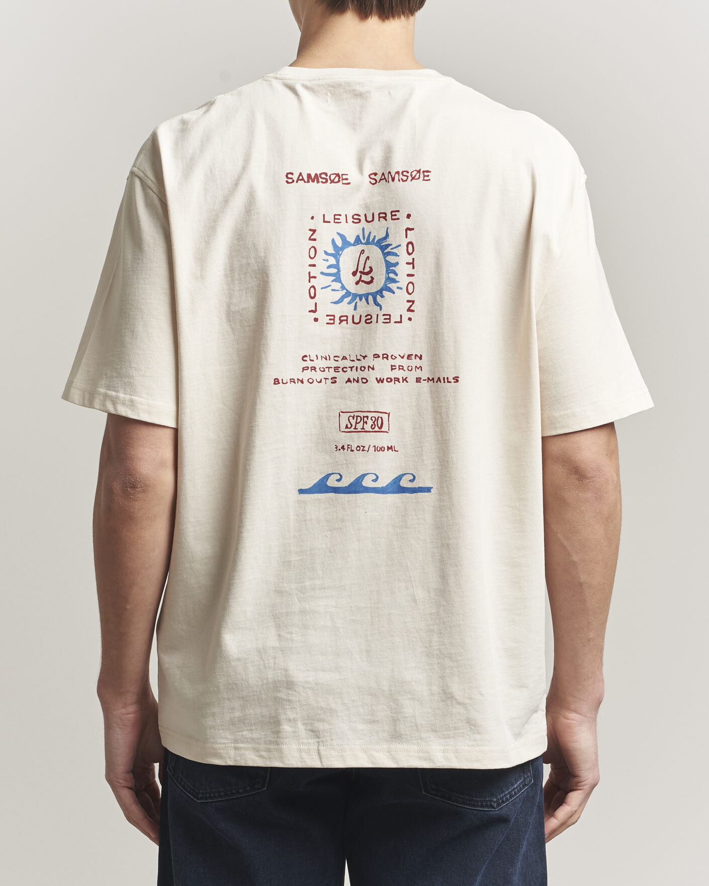 Men | T-Shirts | Samsøe Samsøe | Gergei Printed Crew Neck T-Shirt Neutral