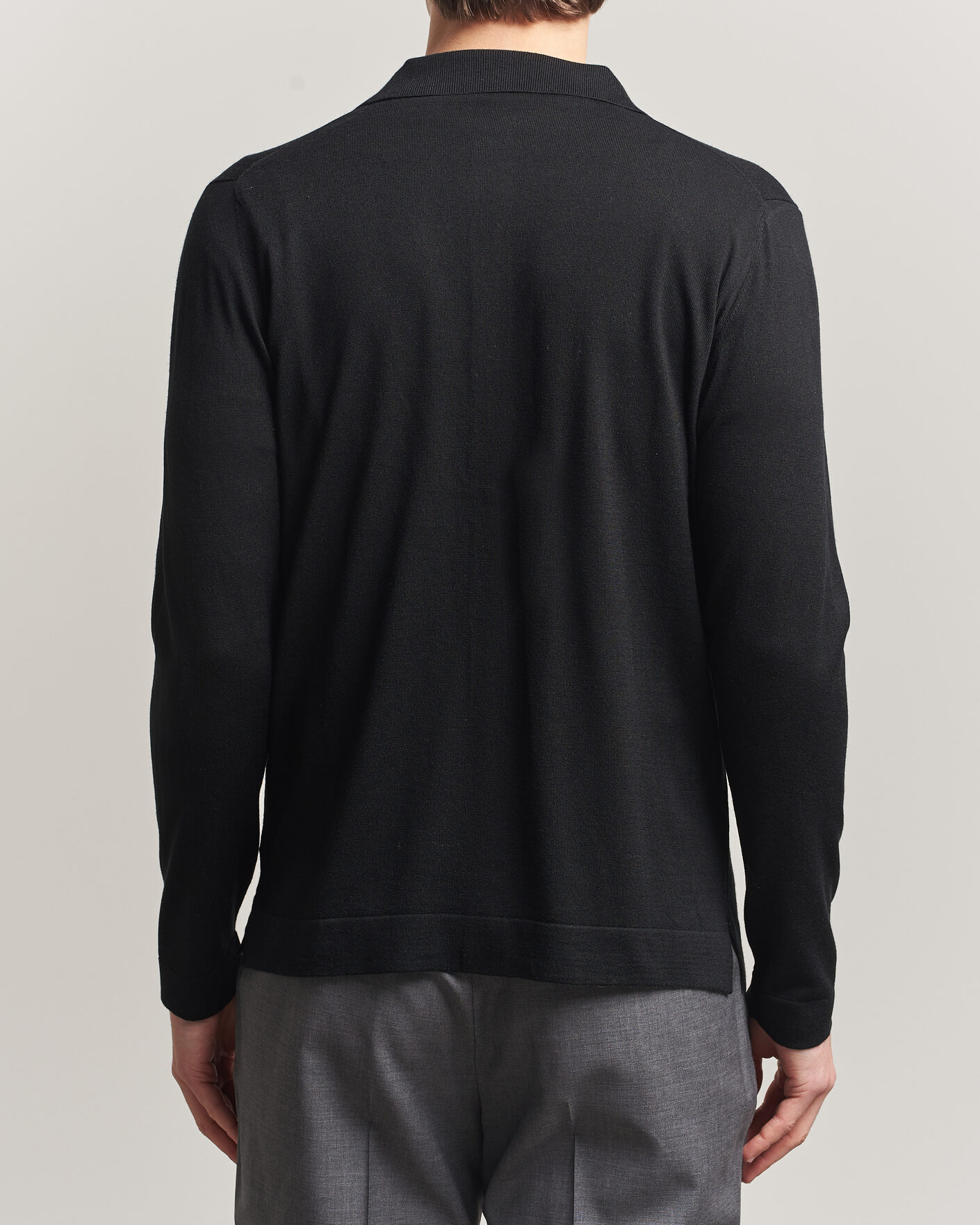 Men | Sweaters & Knitwear | Stenströms | Silk/Cashmere Cardigan Black