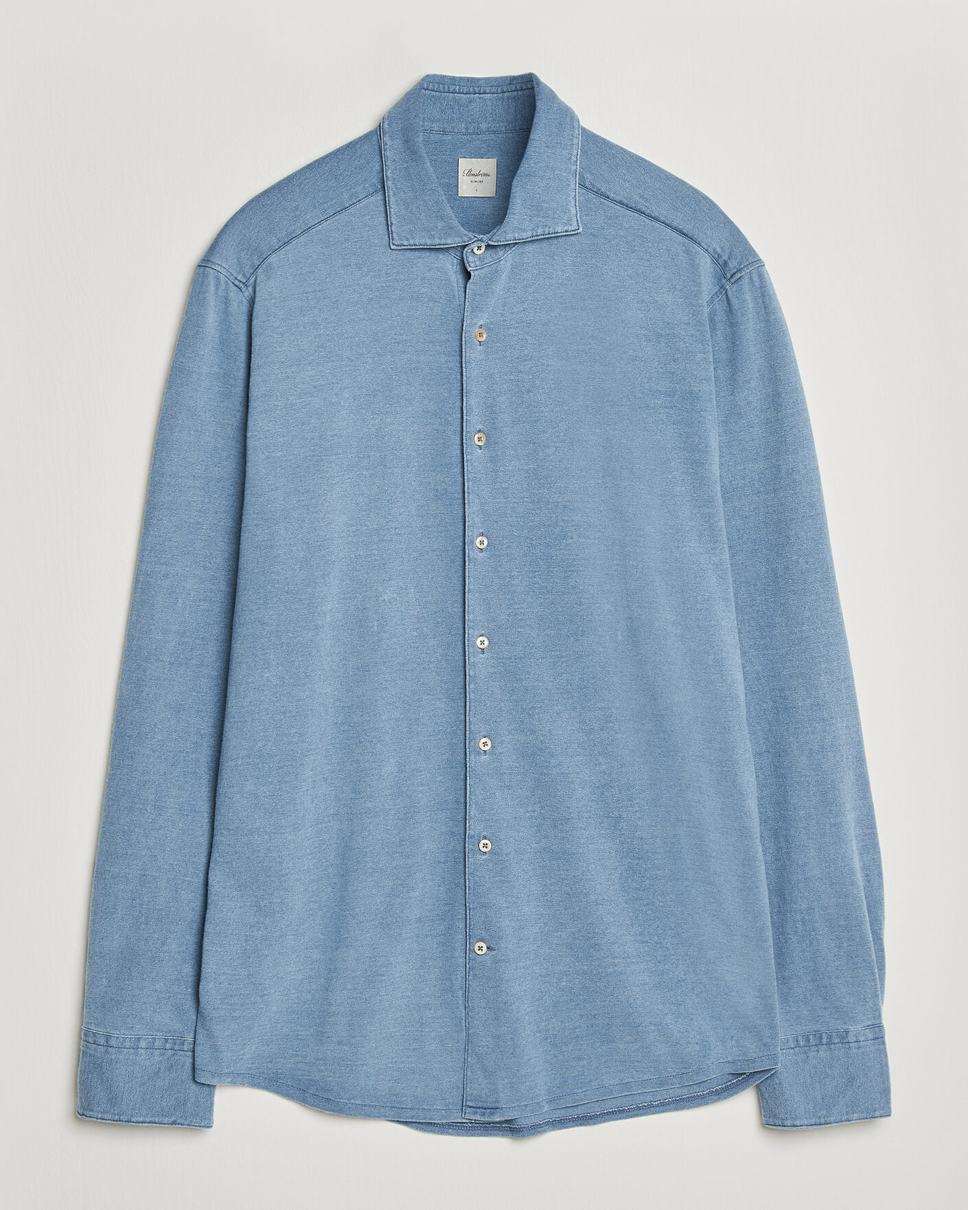 Men | Webshop news | Stenströms | Jersey Denim Shirt Blue