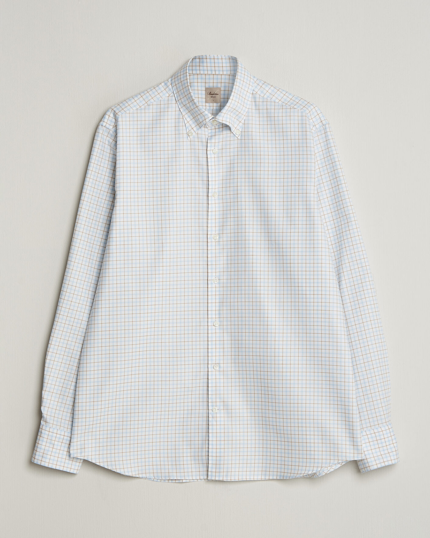 Men | Shirts | Stenströms | Regular Fit Checked Oxford Shirt Blue