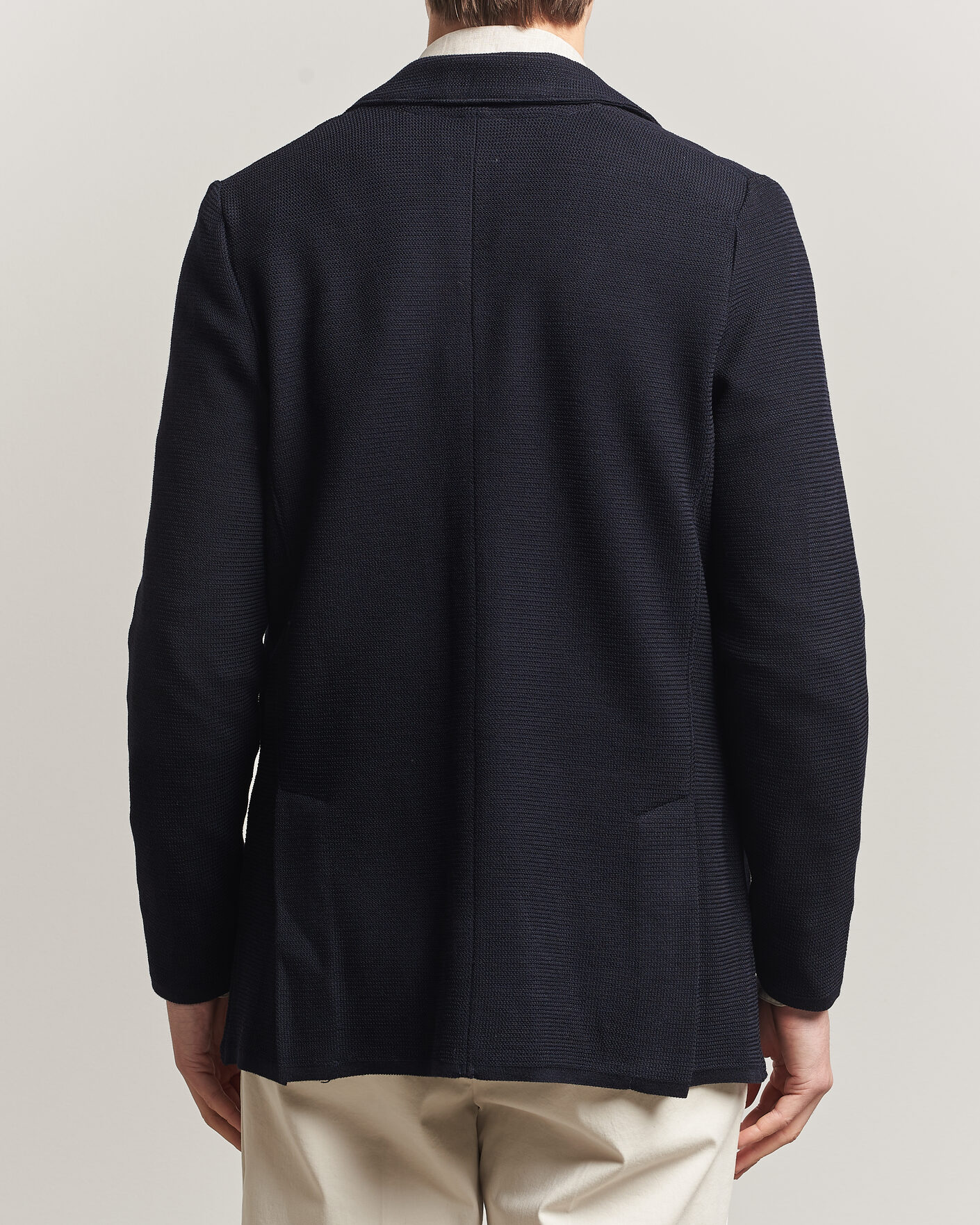 Men | Blazers | Stenströms | Milano Knitted Textured Blazer Navy
