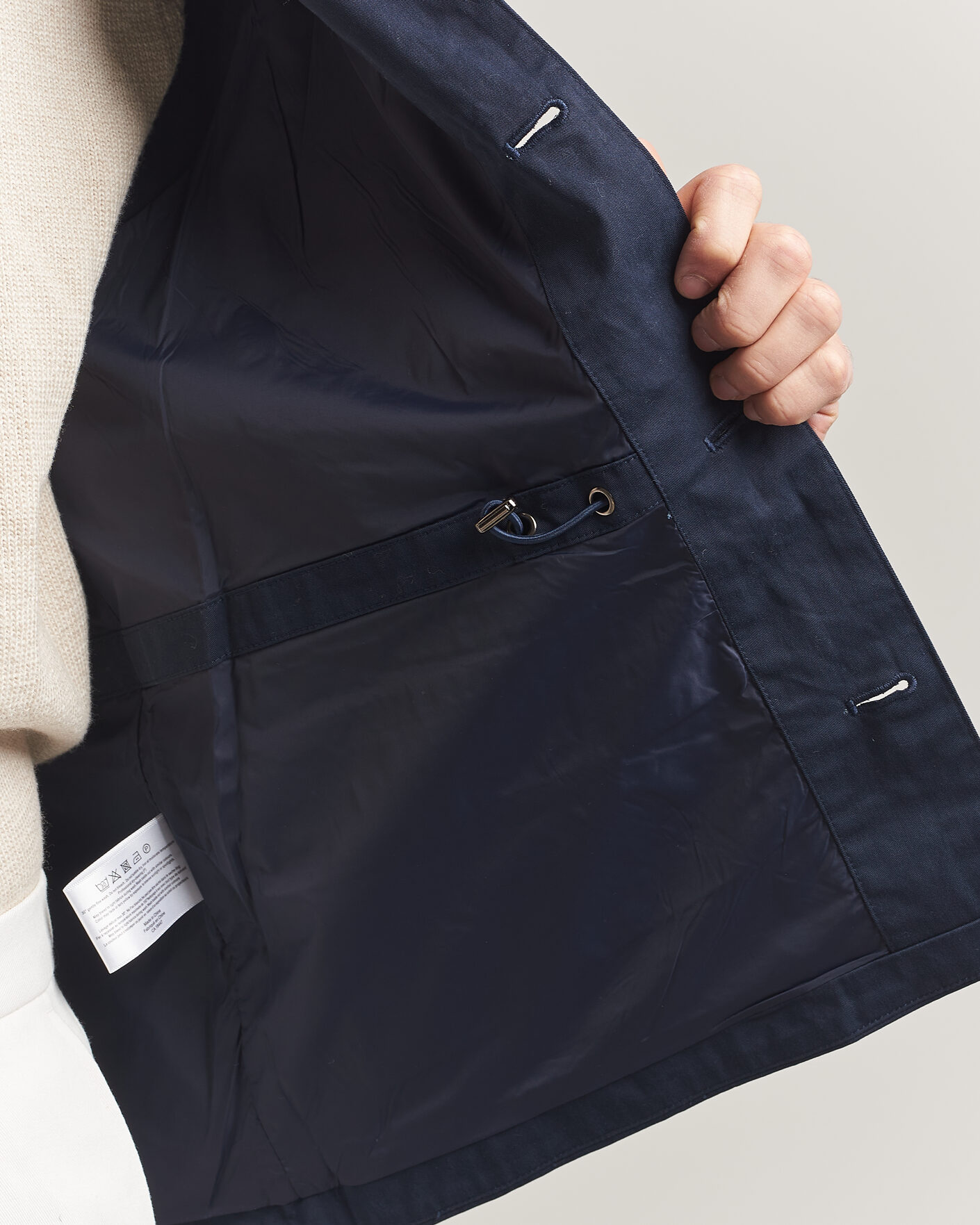 Men | Gilets | Stenströms | Cotton Twill Vest Navy