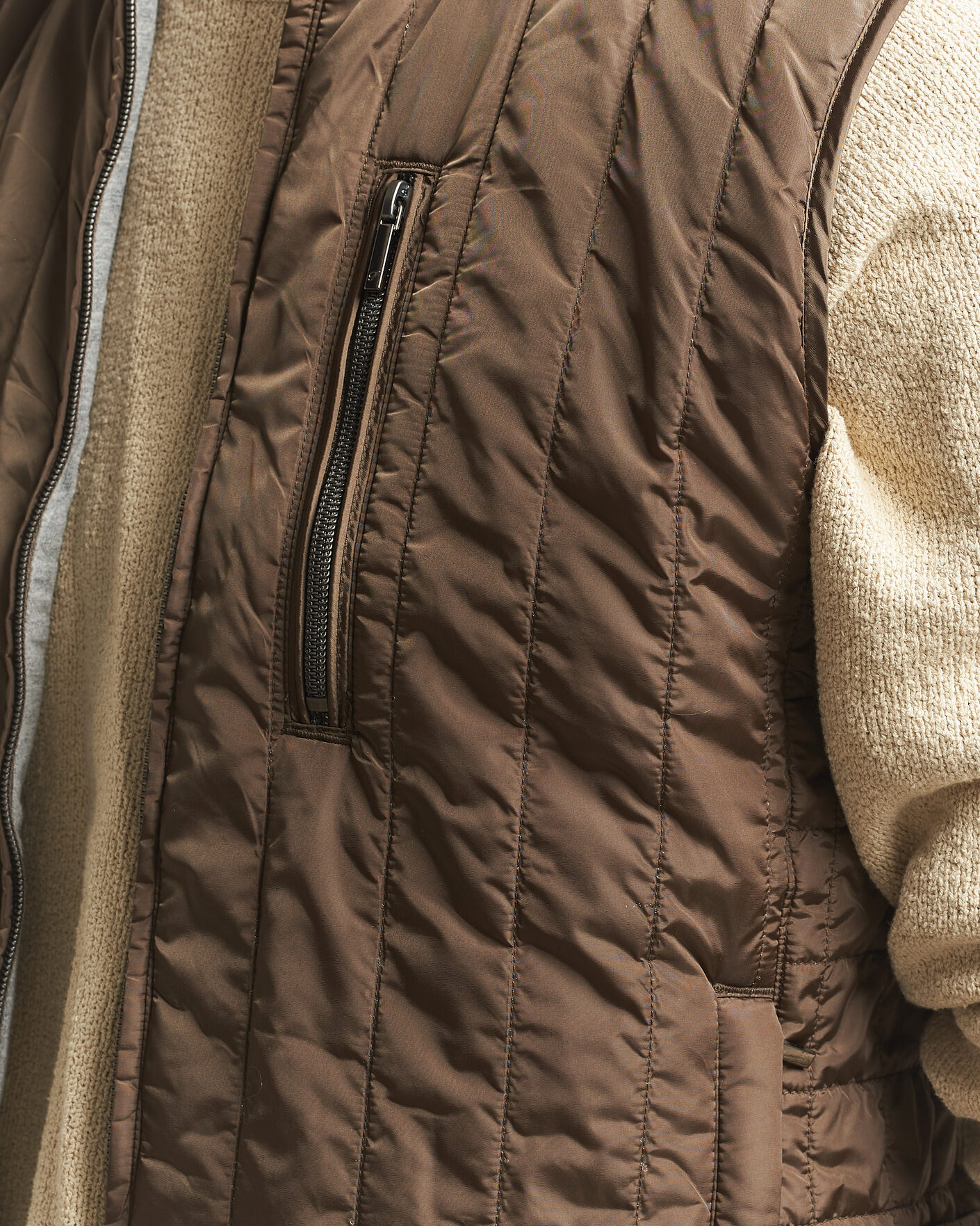 Men | Gilets | Stenströms | Nylon Quilted Light Padded Vest Olive