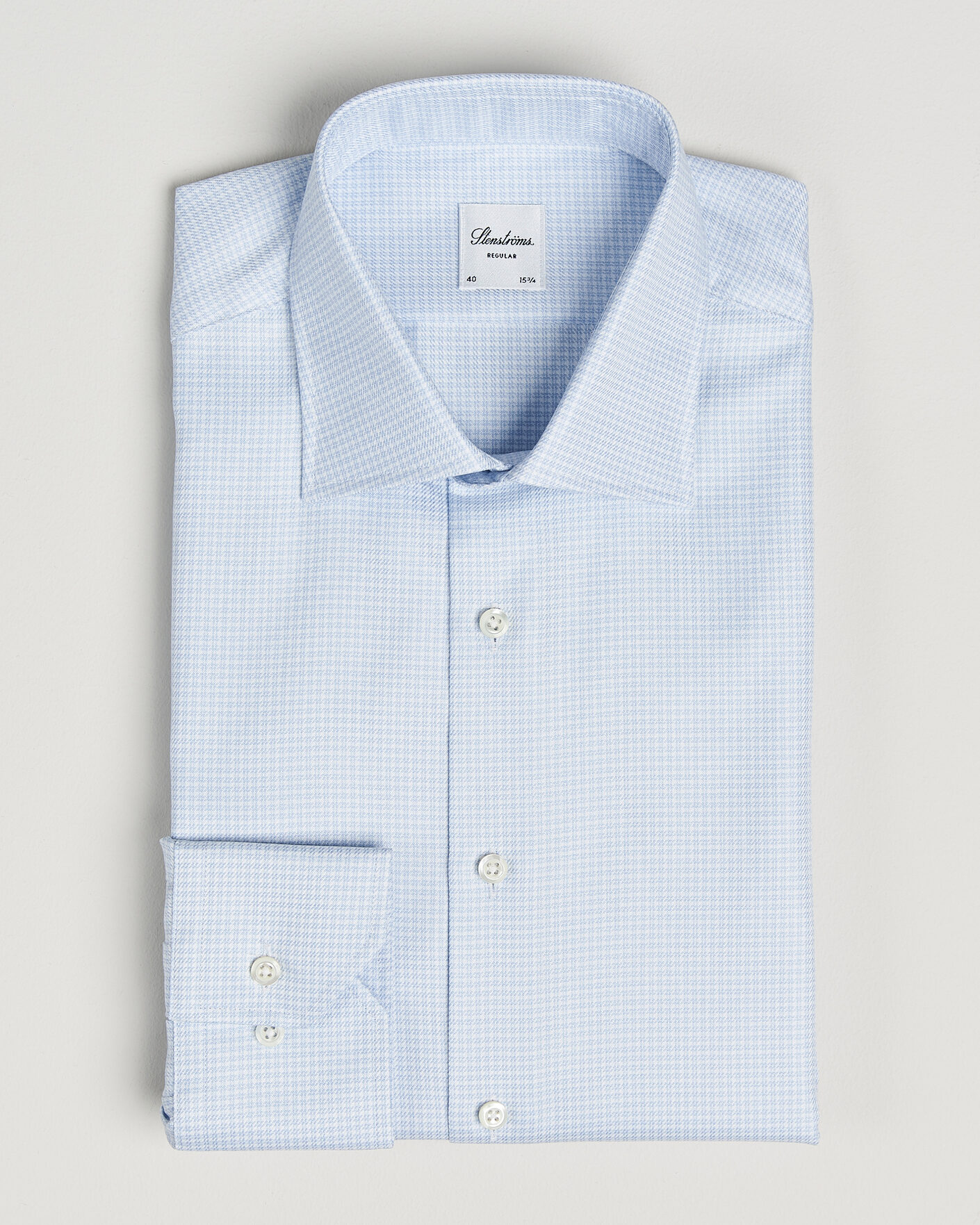 Men | Shirts | Stenströms | Regular Fit Micro Structure Shirt Light Blue