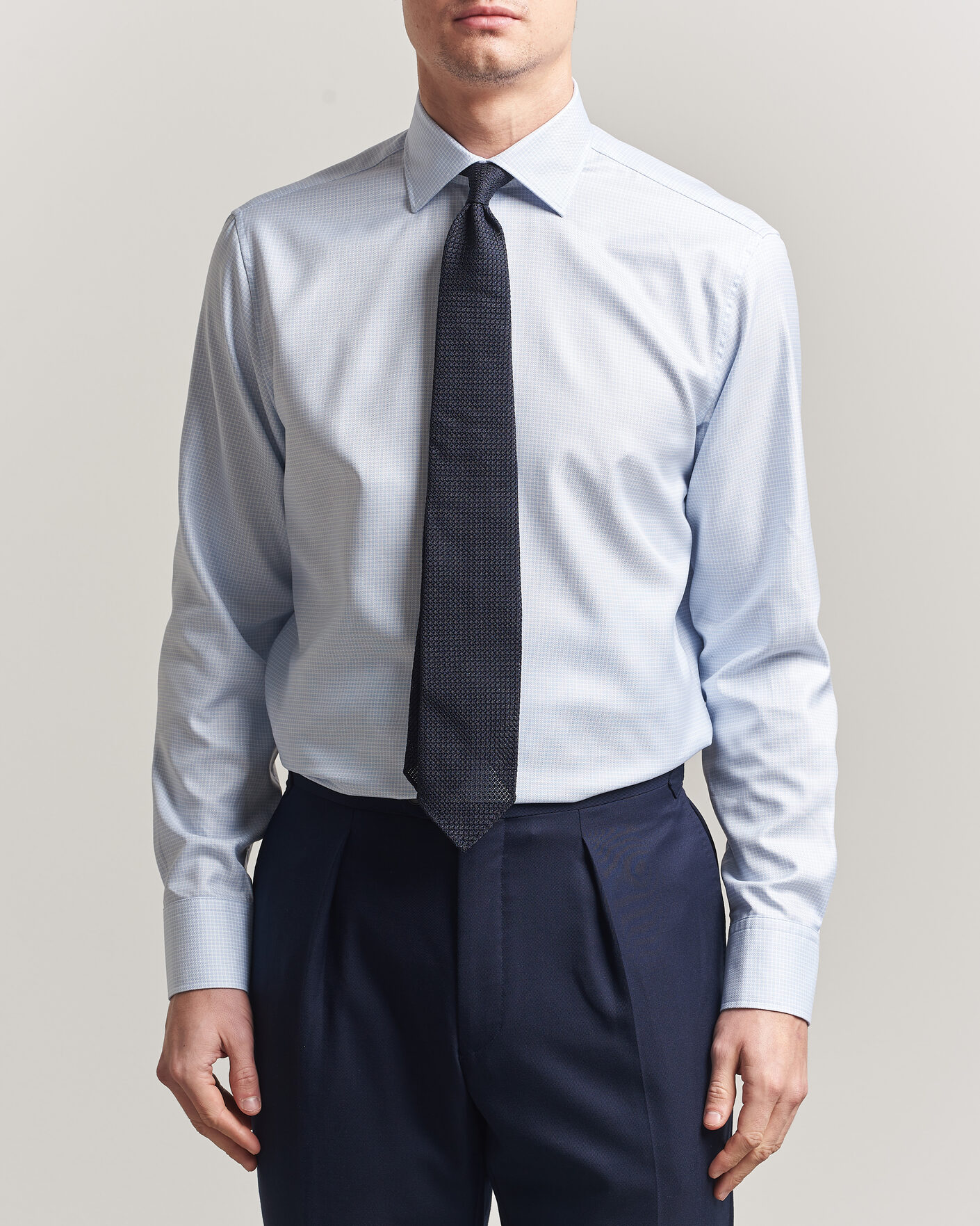 Men | Shirts | Stenströms | Regular Fit Micro Structure Shirt Light Blue
