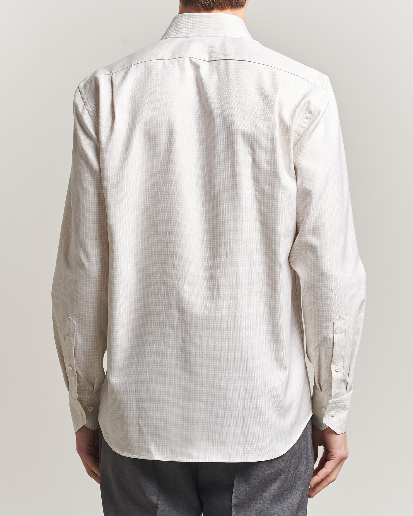 Men | Shirts | Stenströms | Regular Fit Micro Structure Shirt Beige