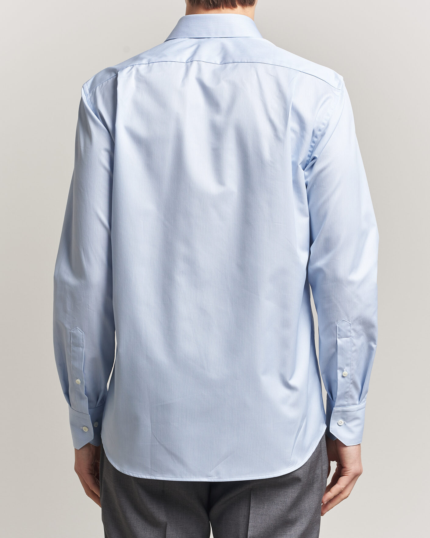 Men | Shirts | Stenströms | Regular Fit Thin Stripe Pointed Collar Shirt Blue