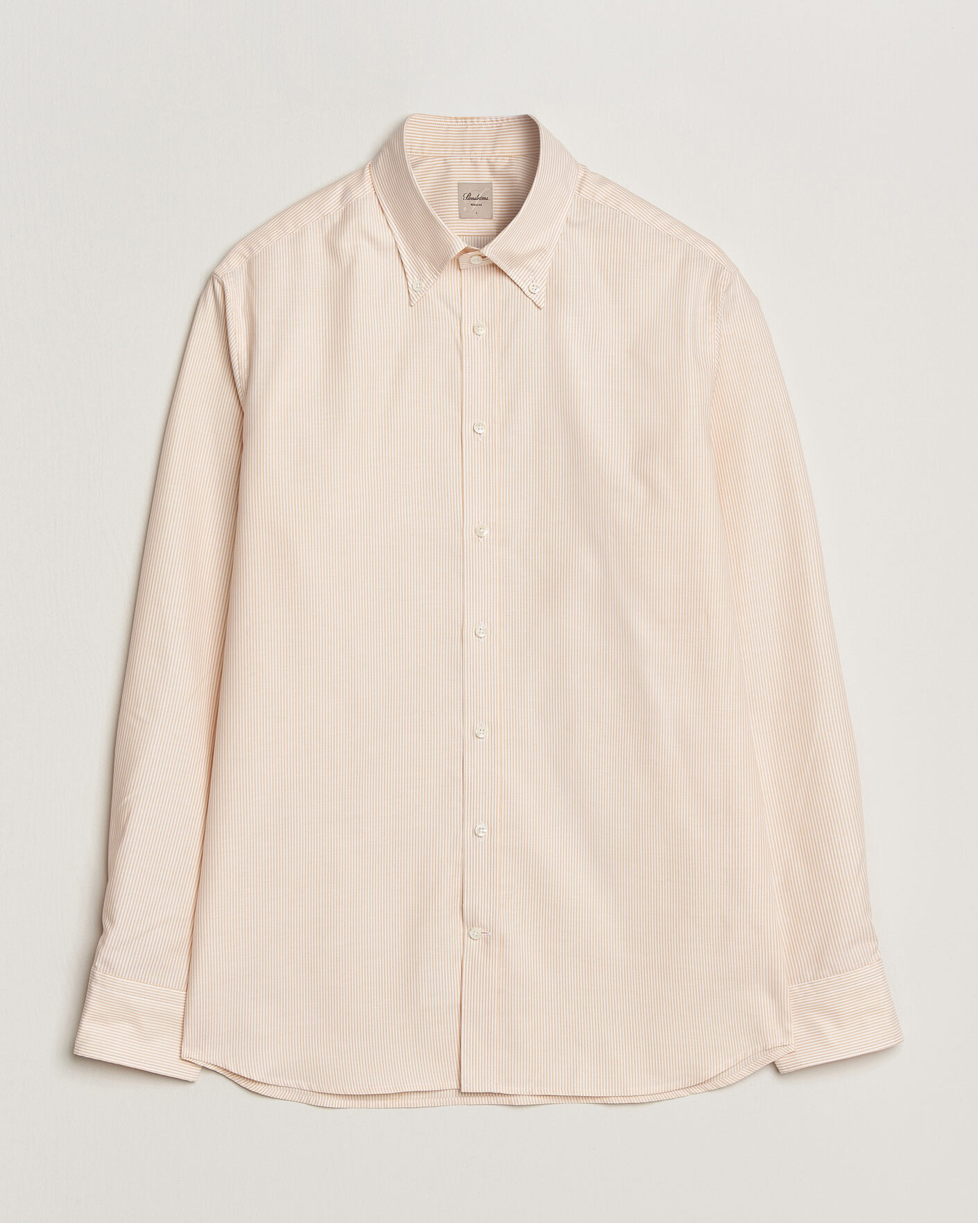 Men | Shirts | Stenströms | Regular Fit Thin Striped Oxford Shirt Orange