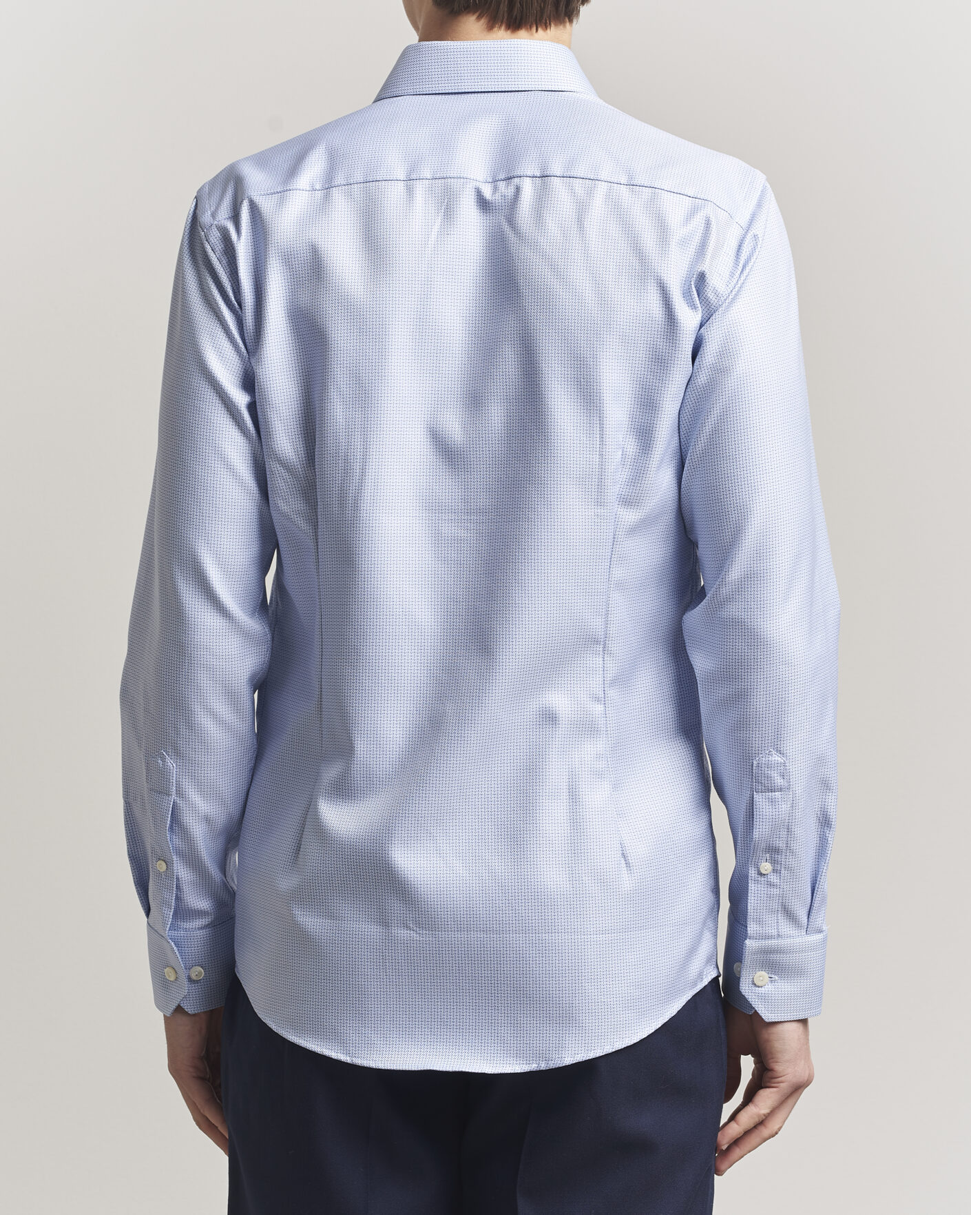 Men | Shirts | Eton | Slim Fit Signature Twill Structured Shirt Mid Blue