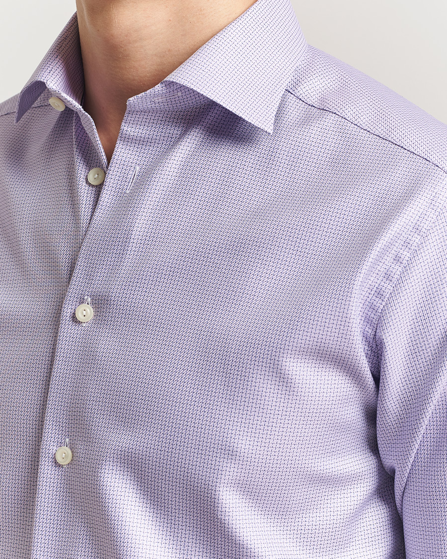 Men | Shirts | Eton | Slim Fit Signature Twill Structured Shirt Light Purple