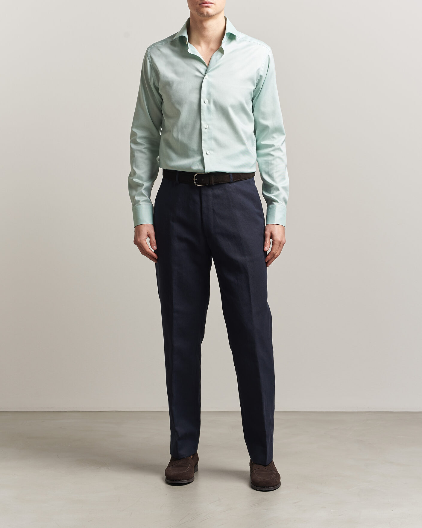 Men | Shirts | Eton | Slim Fit Signature Oxford Shirt Mid Green