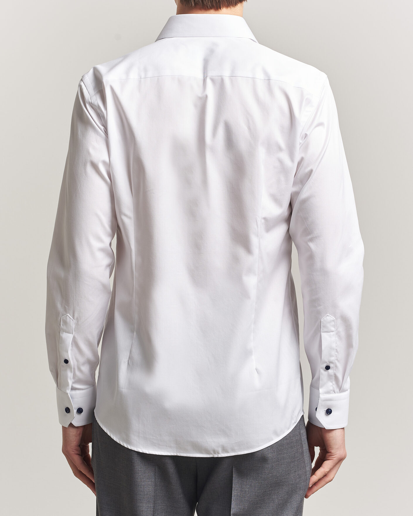 Men | Shirts | Eton | Slim Fit Signature Twill Contrast Shirt White