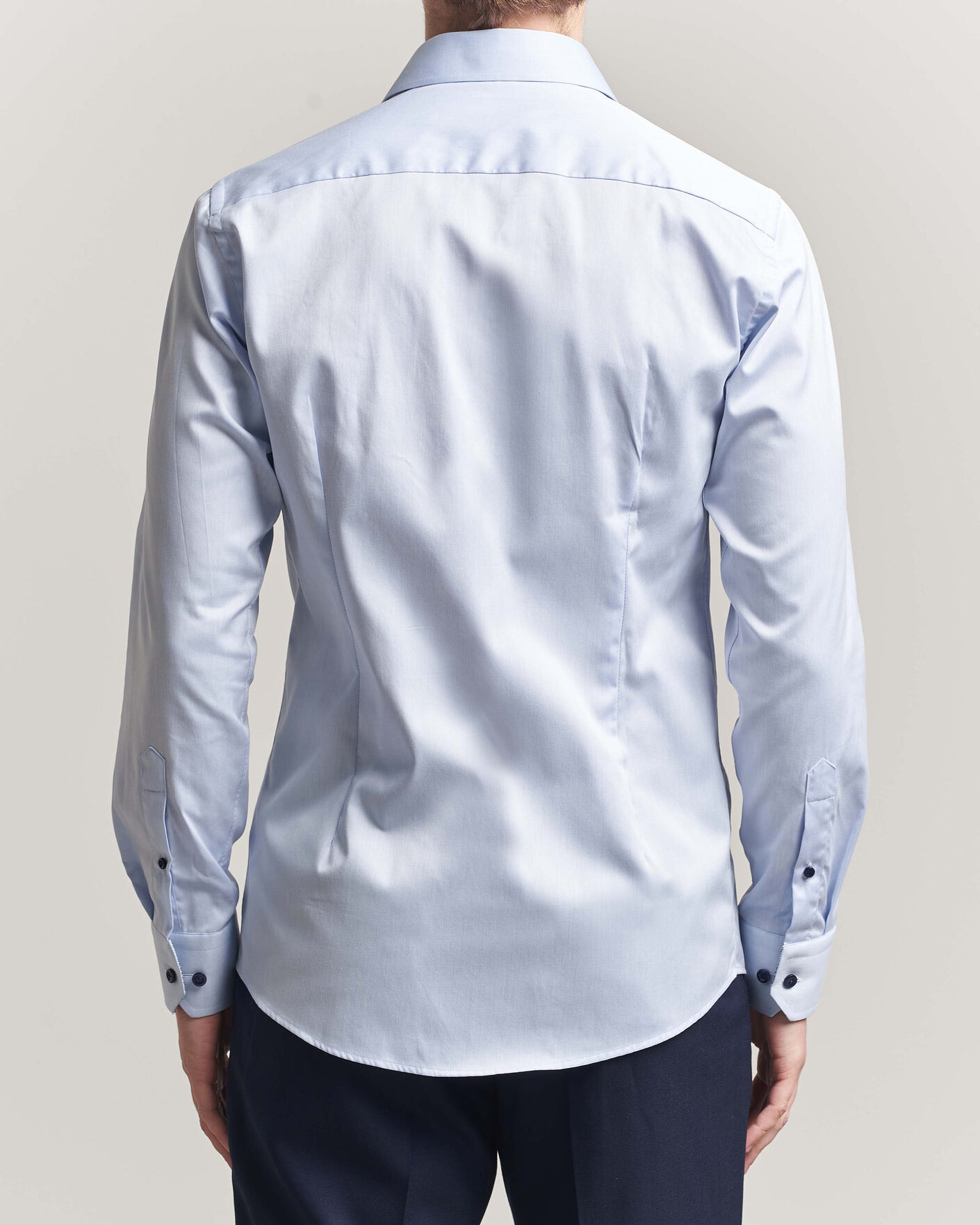Men | Shirts | Eton | Slim Fit Signature Twill Contrast Shirt Light Blue