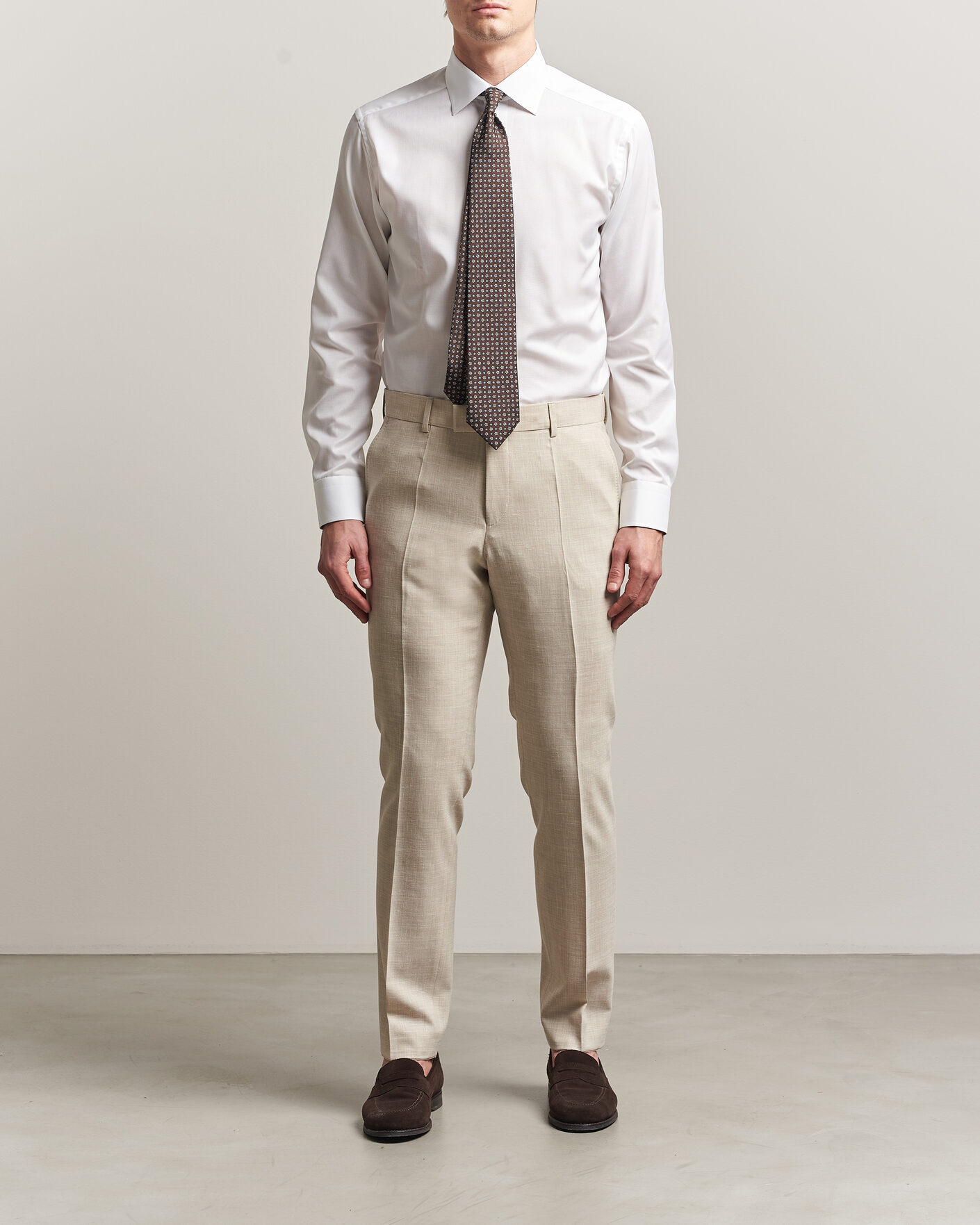 Men | Shirts | Eton | Slim Fit Signature Twill Contrast Shirt White