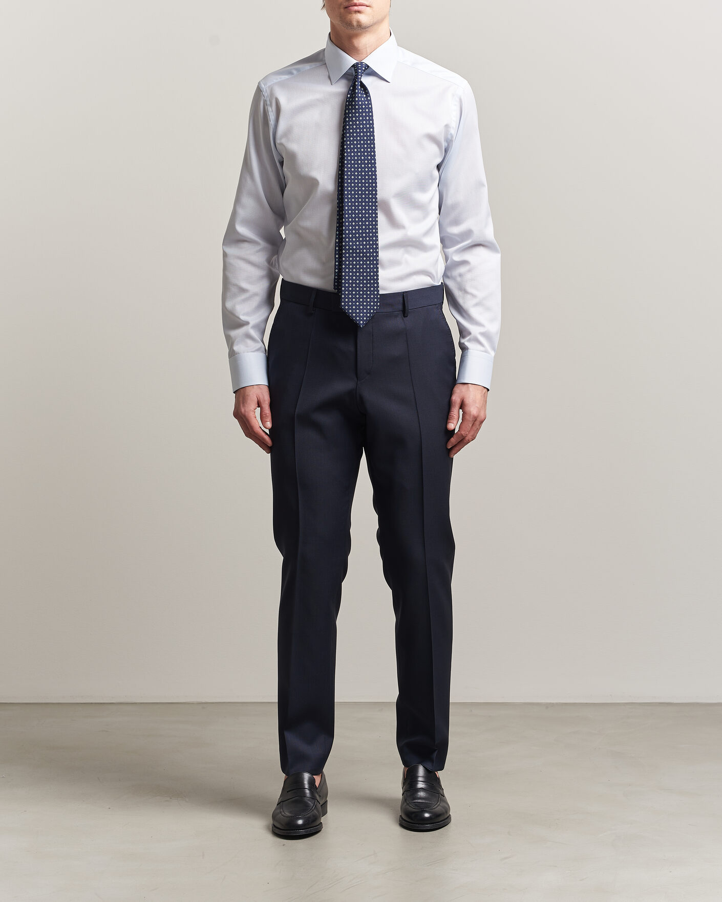 Men | Shirts | Eton | Slim Fit Signature Twill Contrast Shirt Light Blue